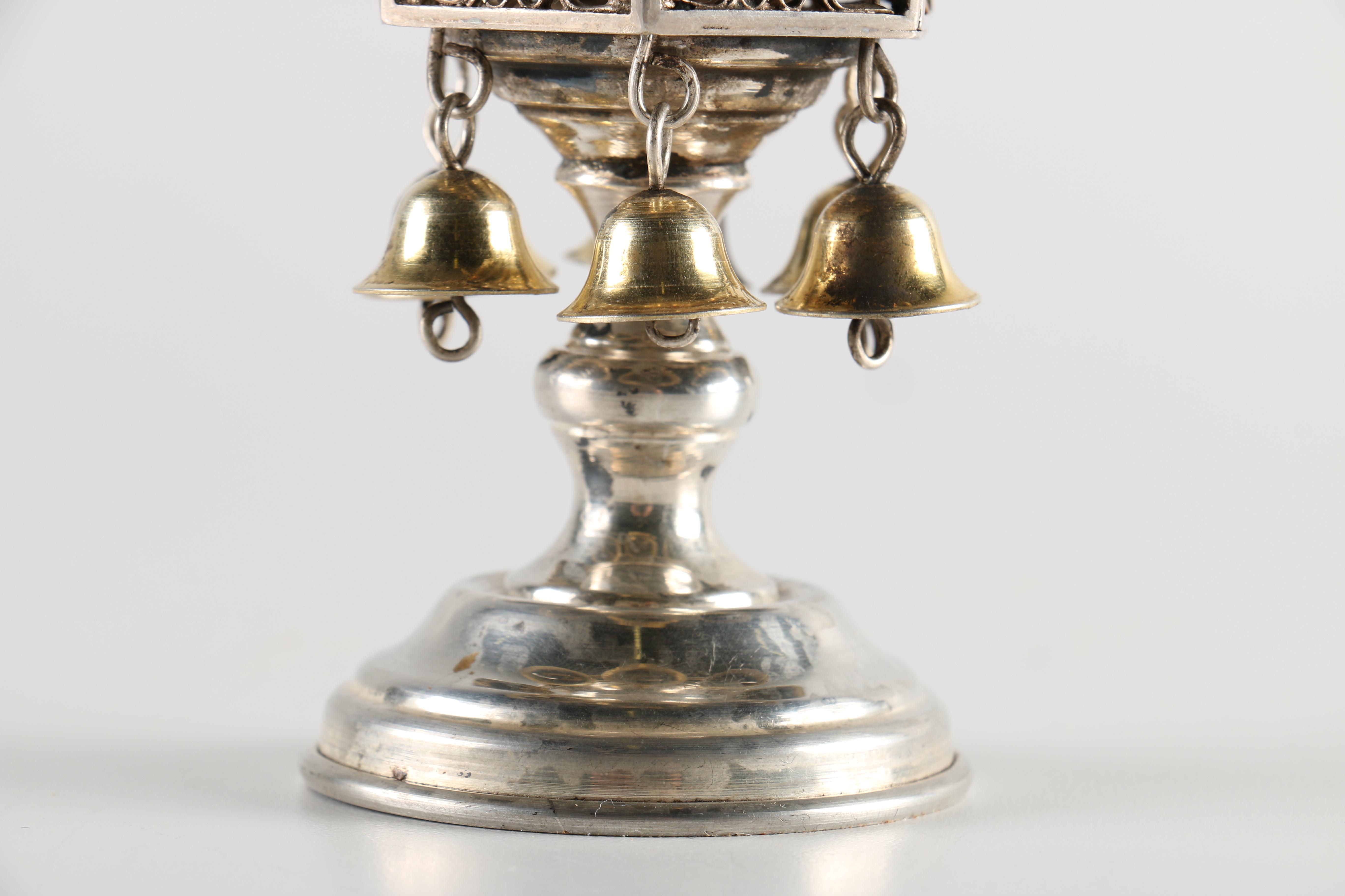 19th Century Russian Silver Spice Tower