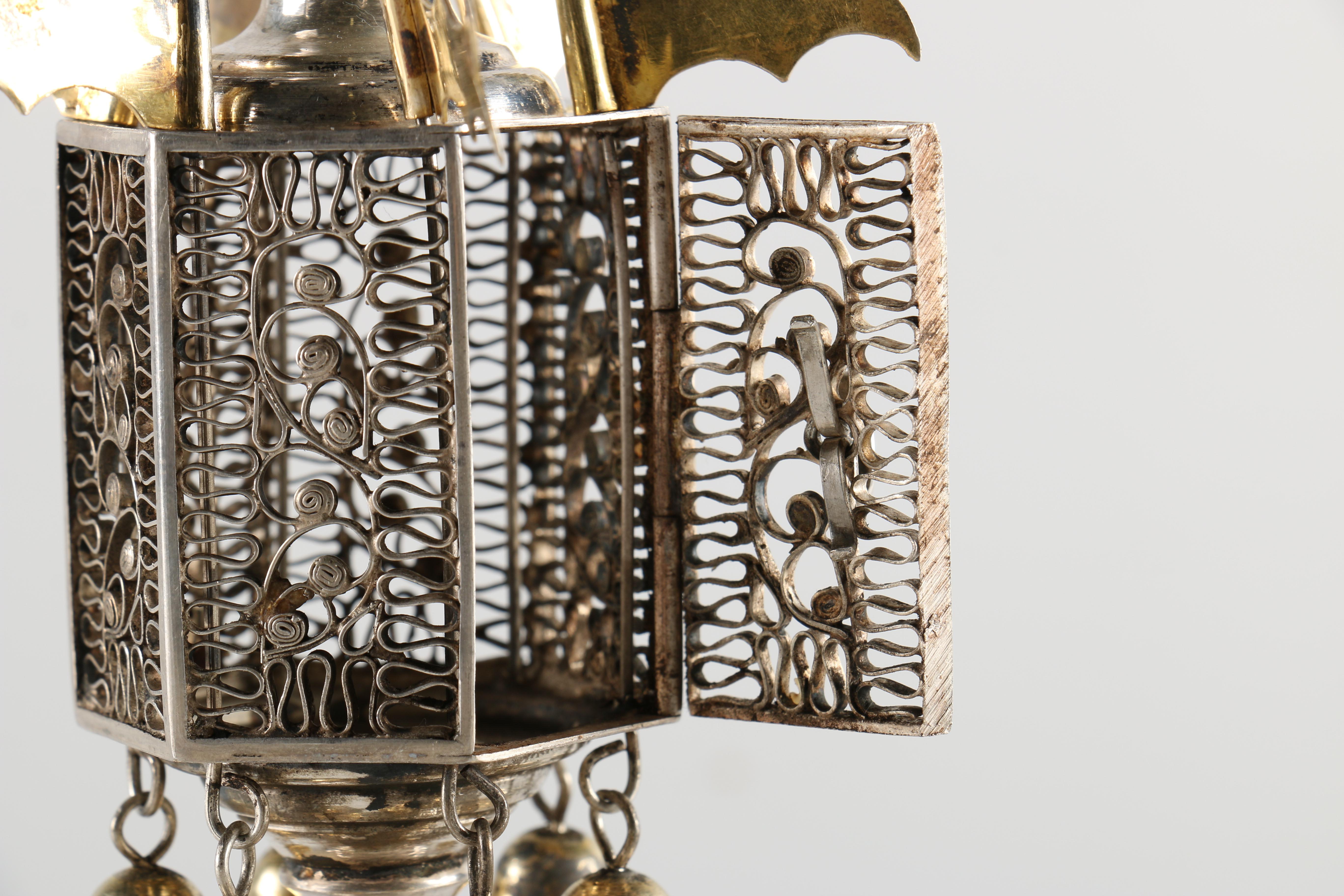 19th Century Russian Silver Spice Tower