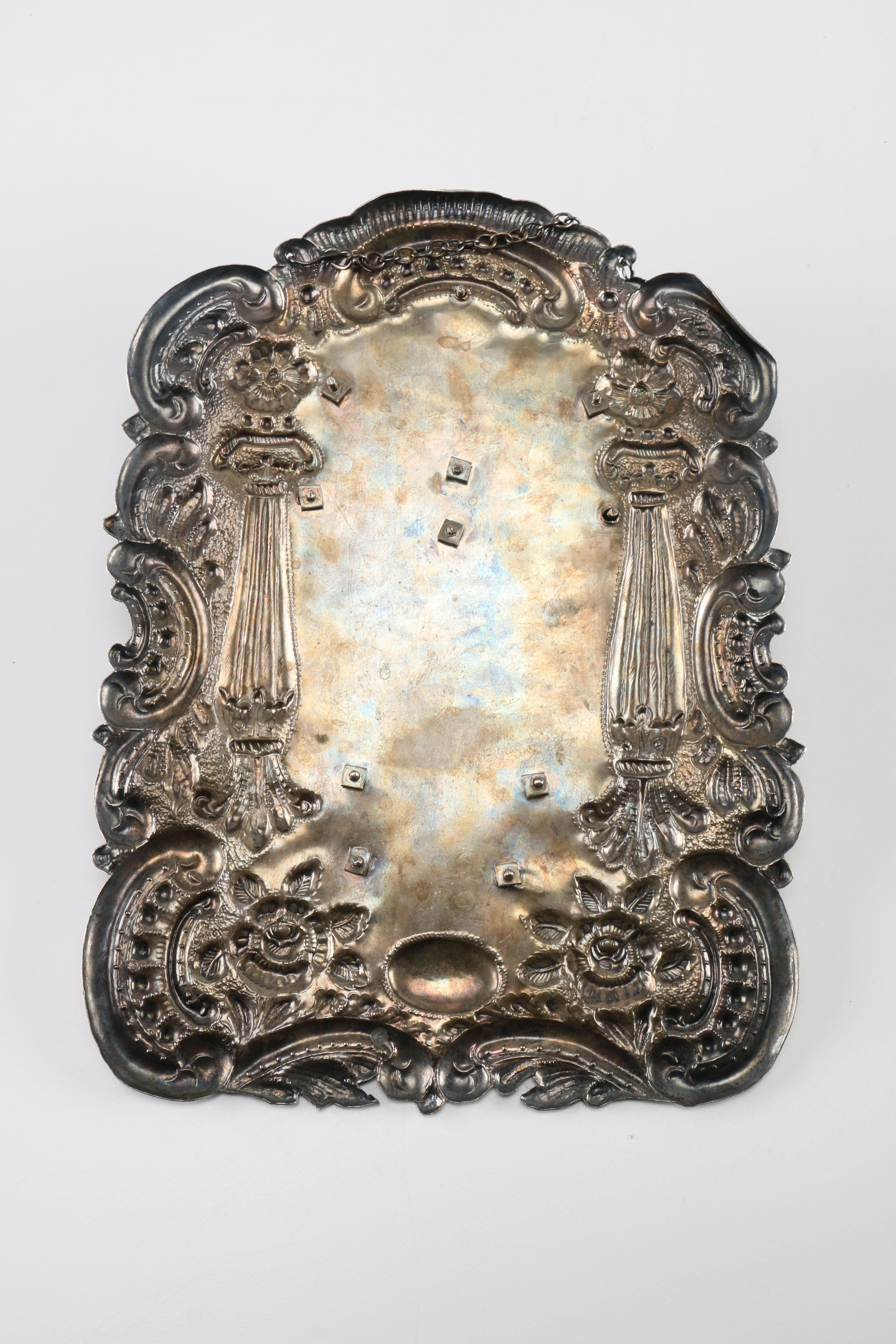 19th Century Sterling Silver Russian Torah Shield