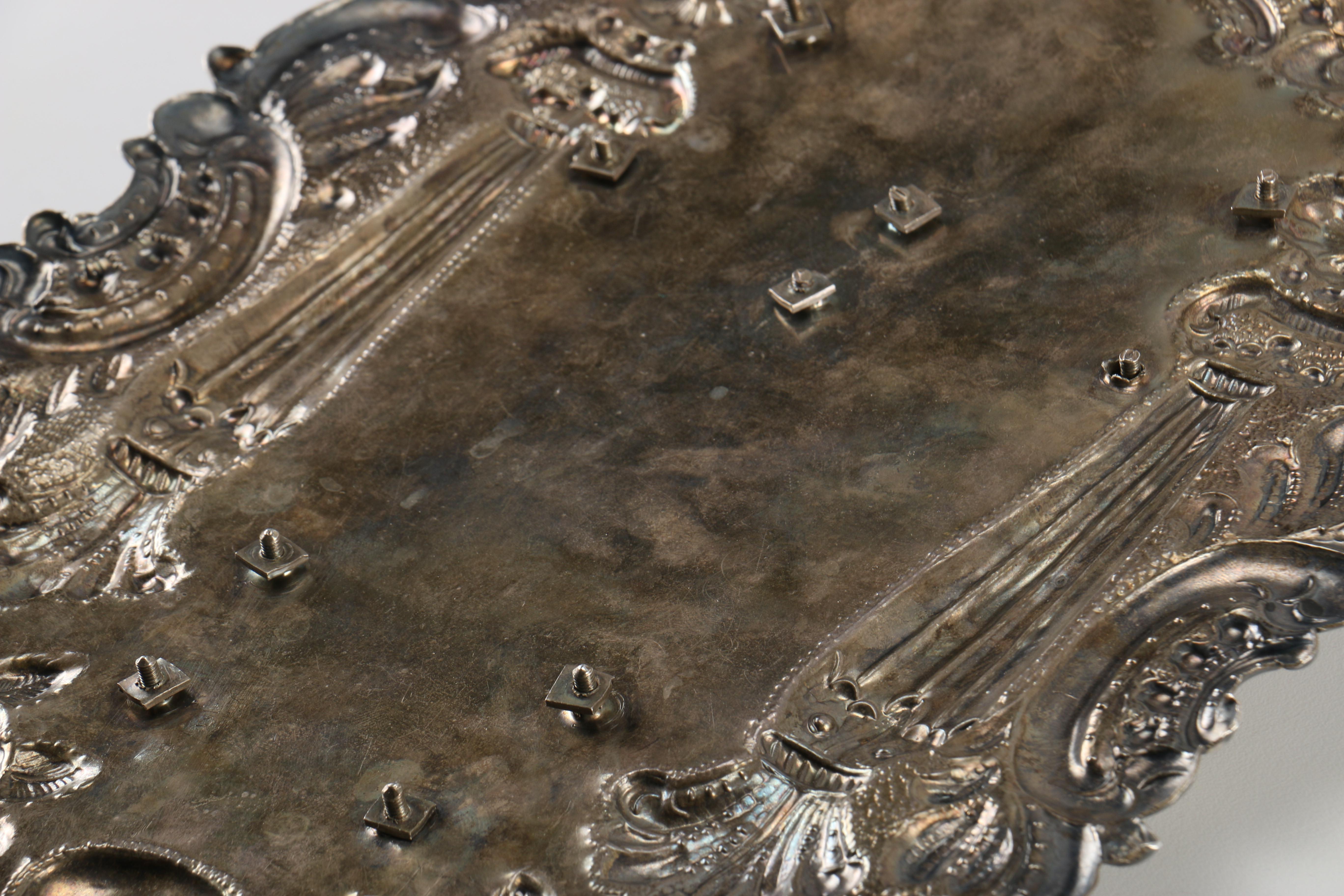 19th Century Sterling Silver Russian Torah Shield