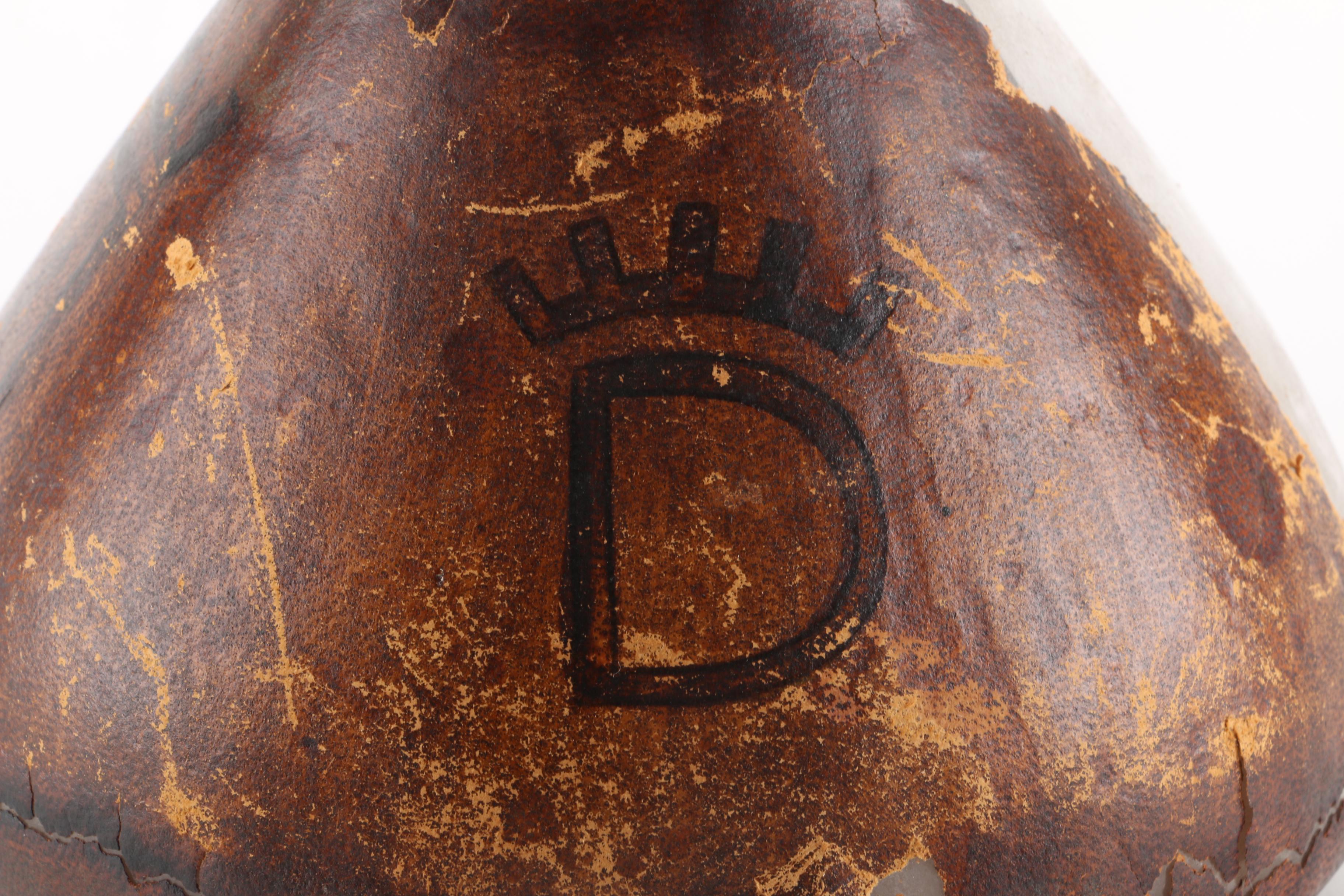 Vintage Leather-Wrapped Glass Carafe