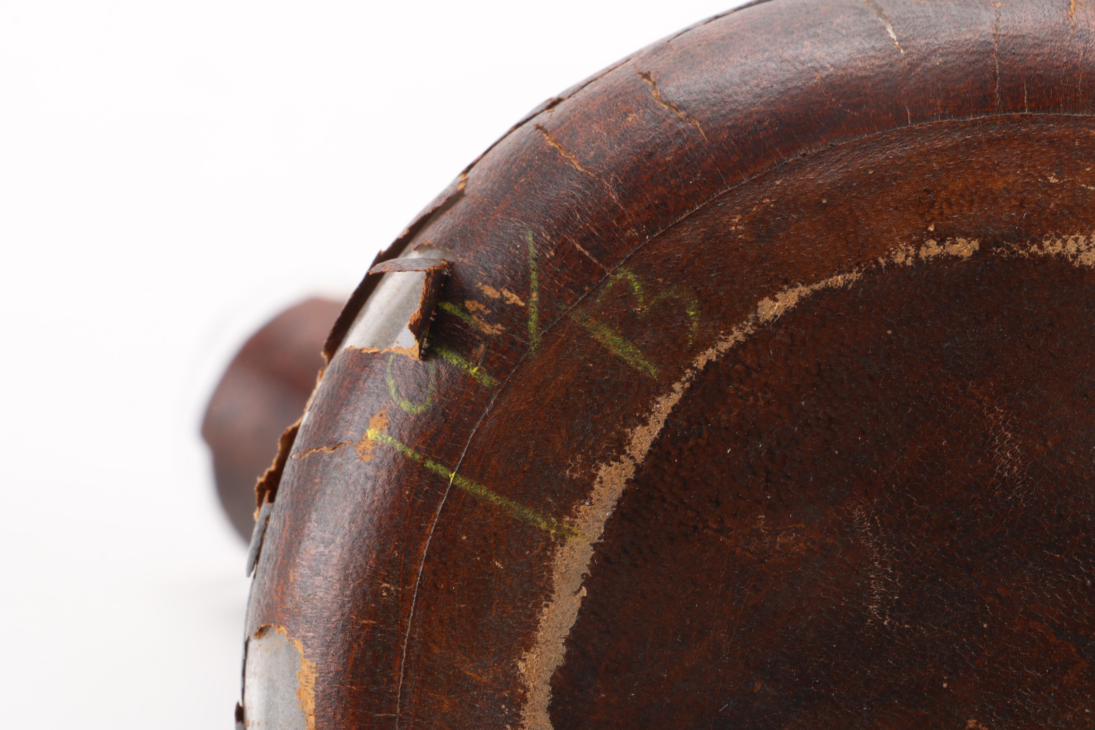 Vintage Leather-Wrapped Glass Carafe