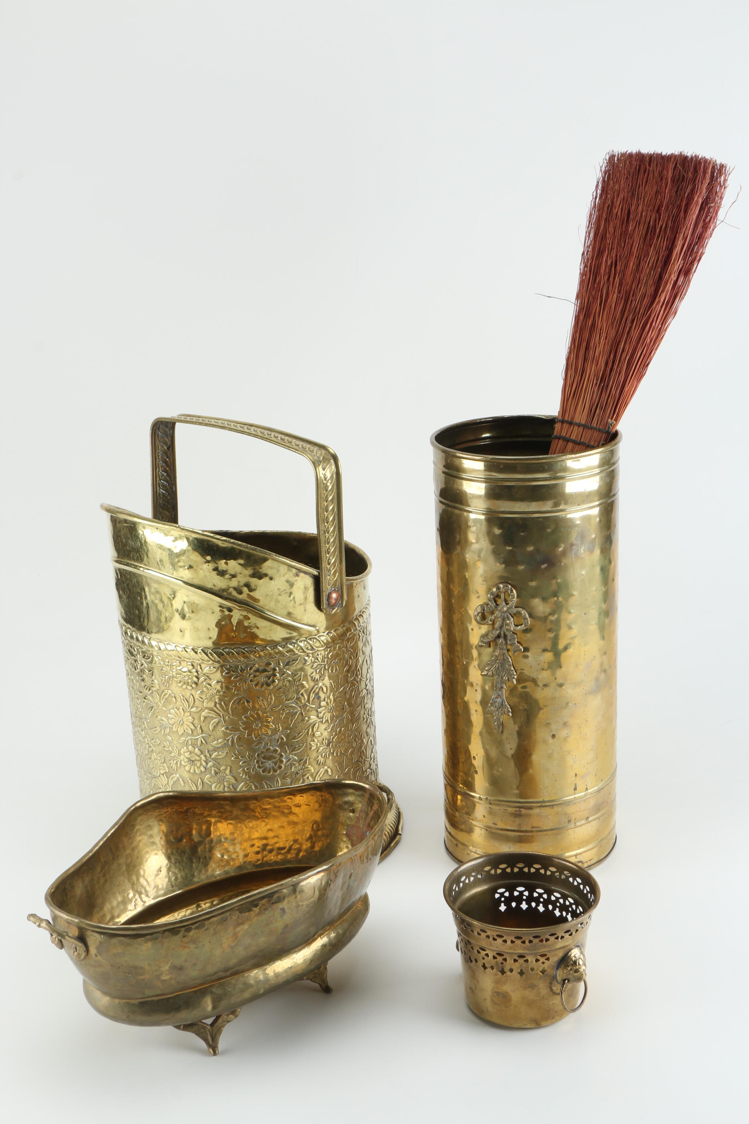 Vintage Hammered Brass Decor