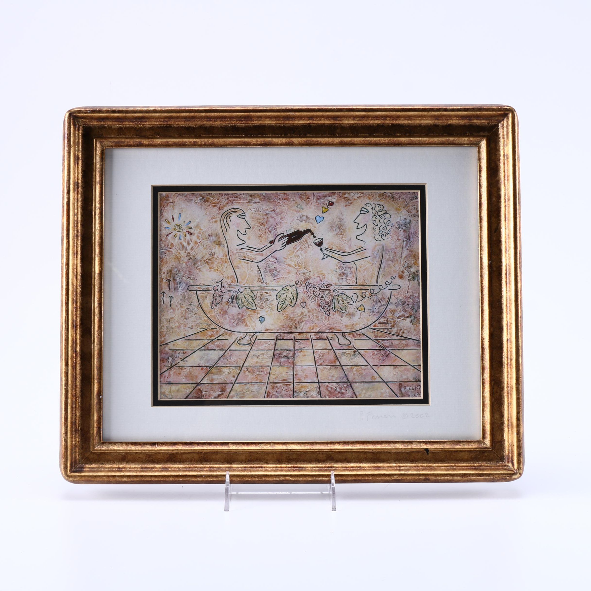 P. Ferrari Giclee Print of Happy Couple