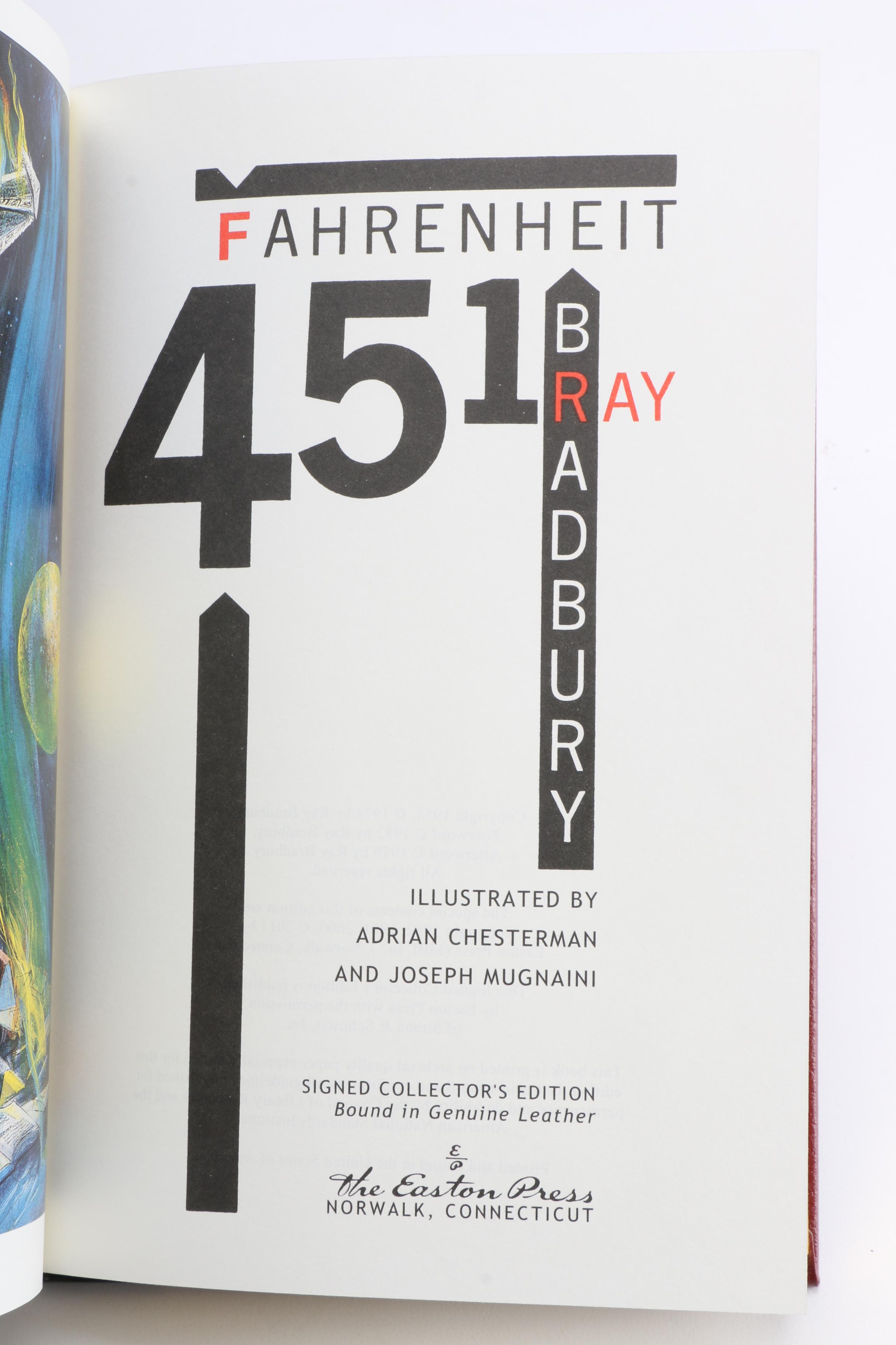 Signed Deluxe Limited Edition Easton Press "Fahrenheit 451" by Ray Bradbury