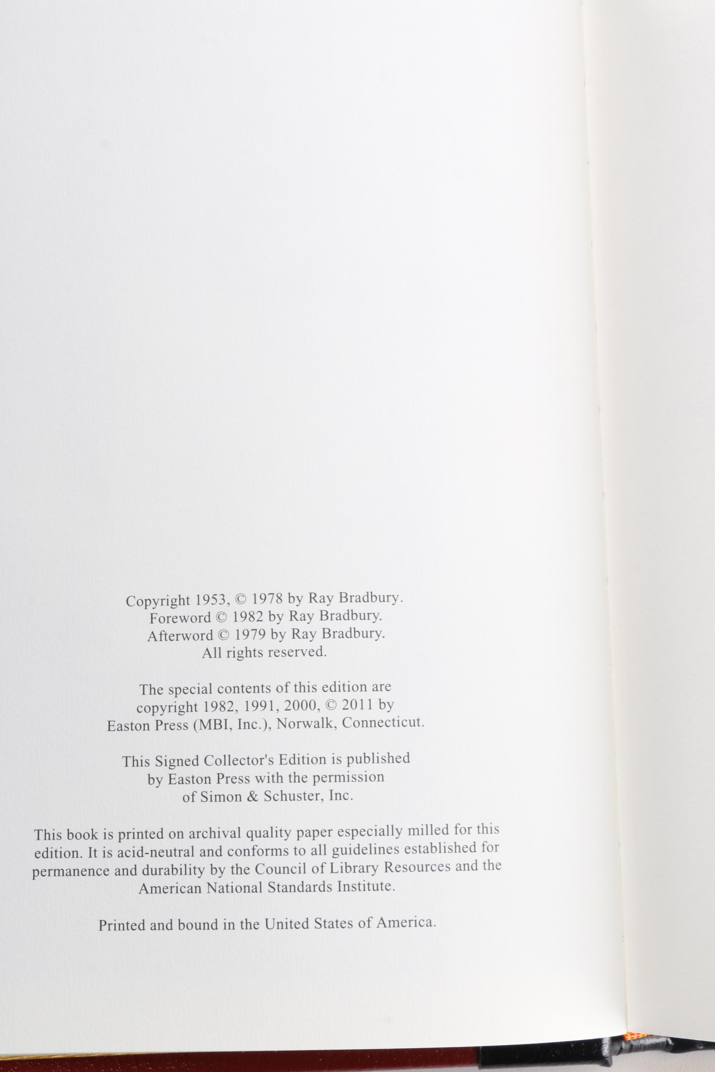 Signed Deluxe Limited Edition Easton Press "Fahrenheit 451" by Ray Bradbury