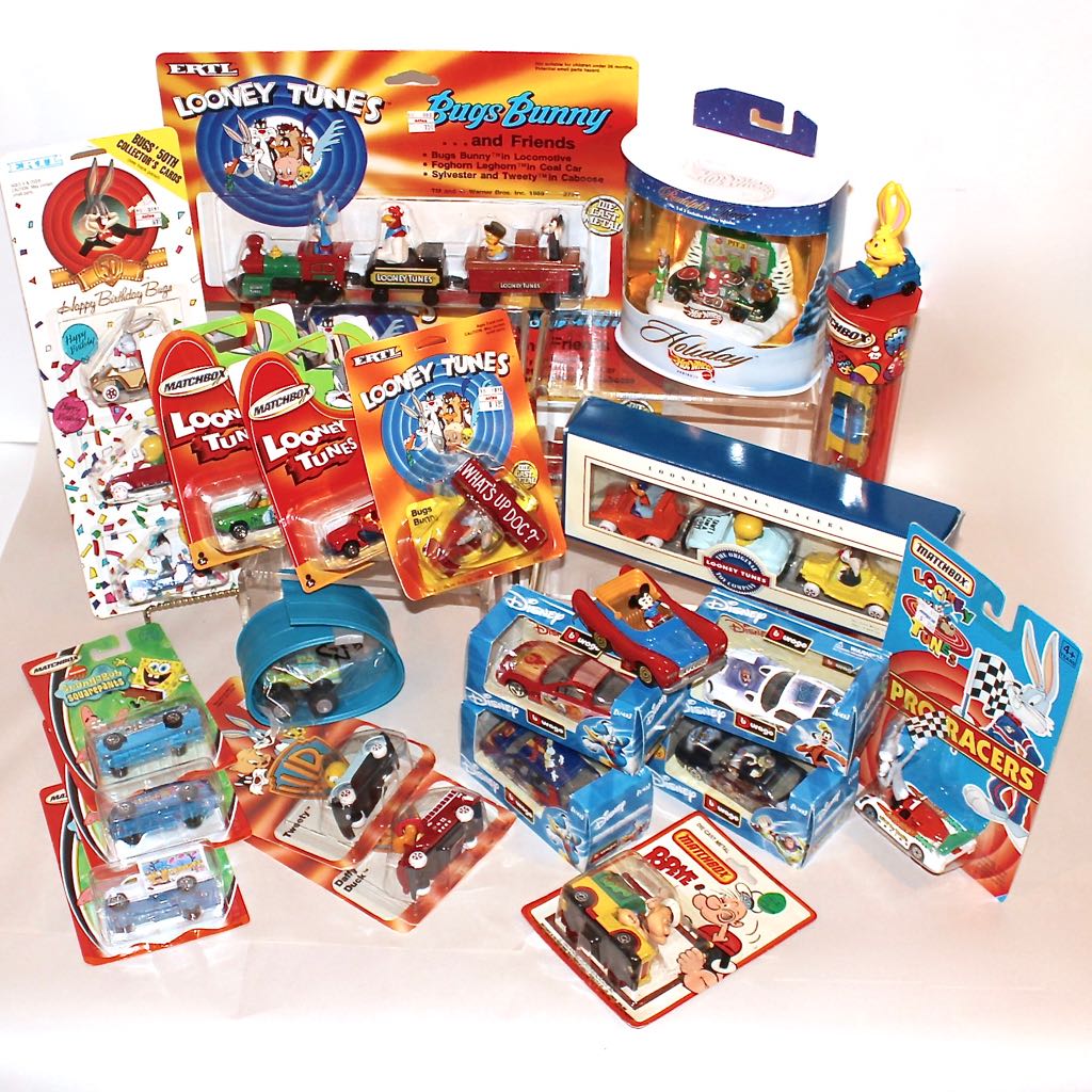 Vintage Disney and Warner Brothers Collectible Toy Cars
