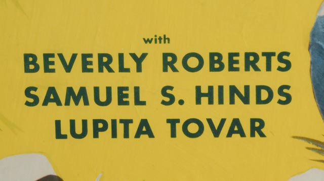 Original 1952 "Tropic Fury" One-Sheet Theatrical Poster