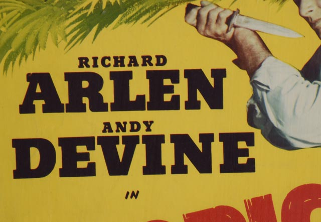 Original 1952 "Tropic Fury" One-Sheet Theatrical Poster