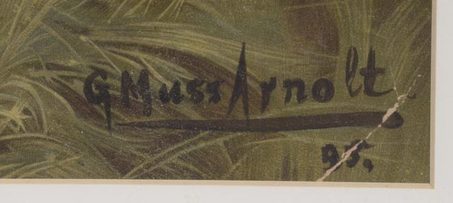 Antique Chromolithograph After Gustav Muss-Arnolt