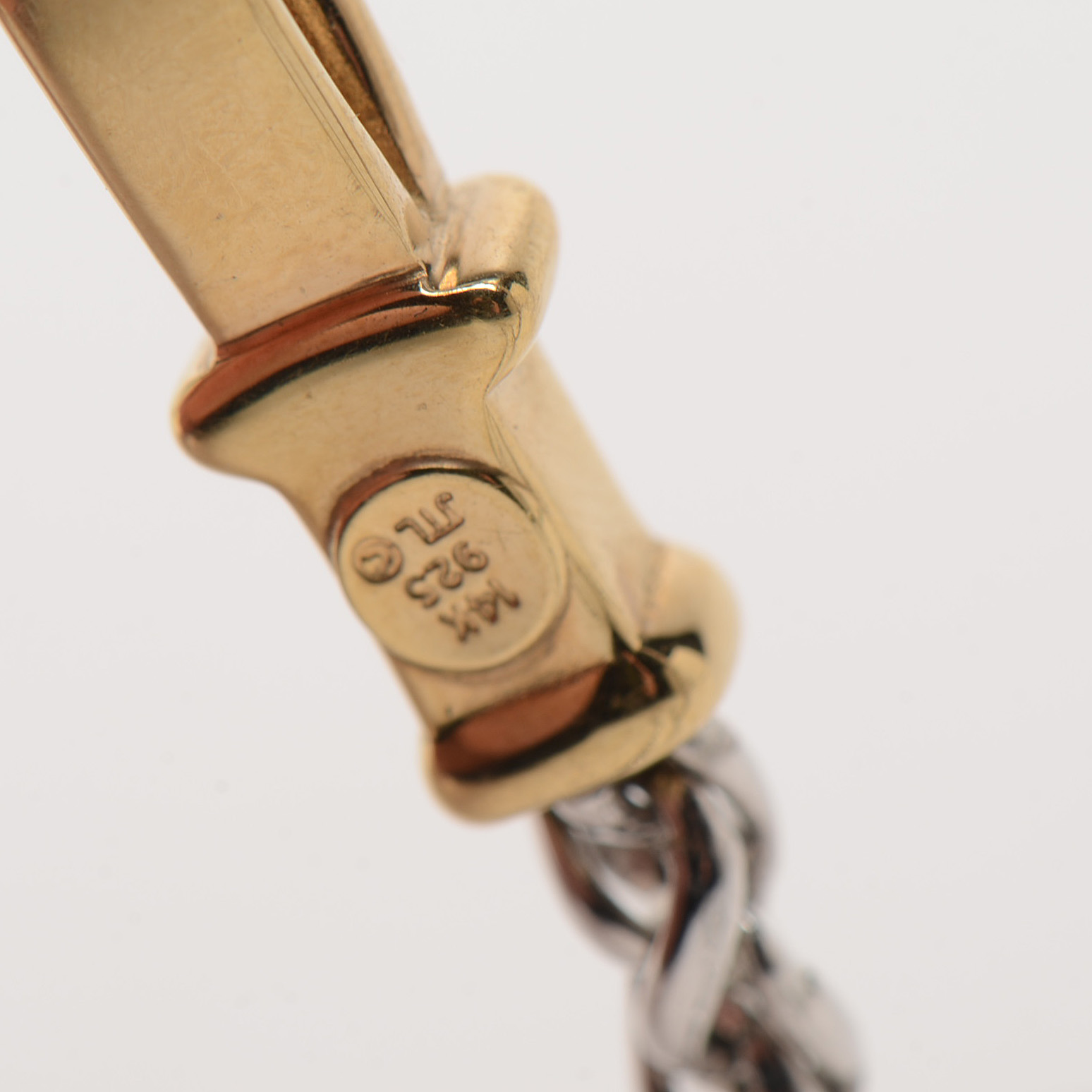 Sterling Silver 14K Yellow Gold Diamond Necklace