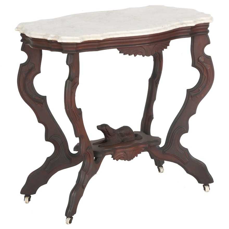 19th Century Victorian Rococo Revival Parlor Table