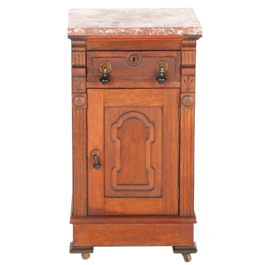 Late 19th Century Victorian Marble Top Night Stand