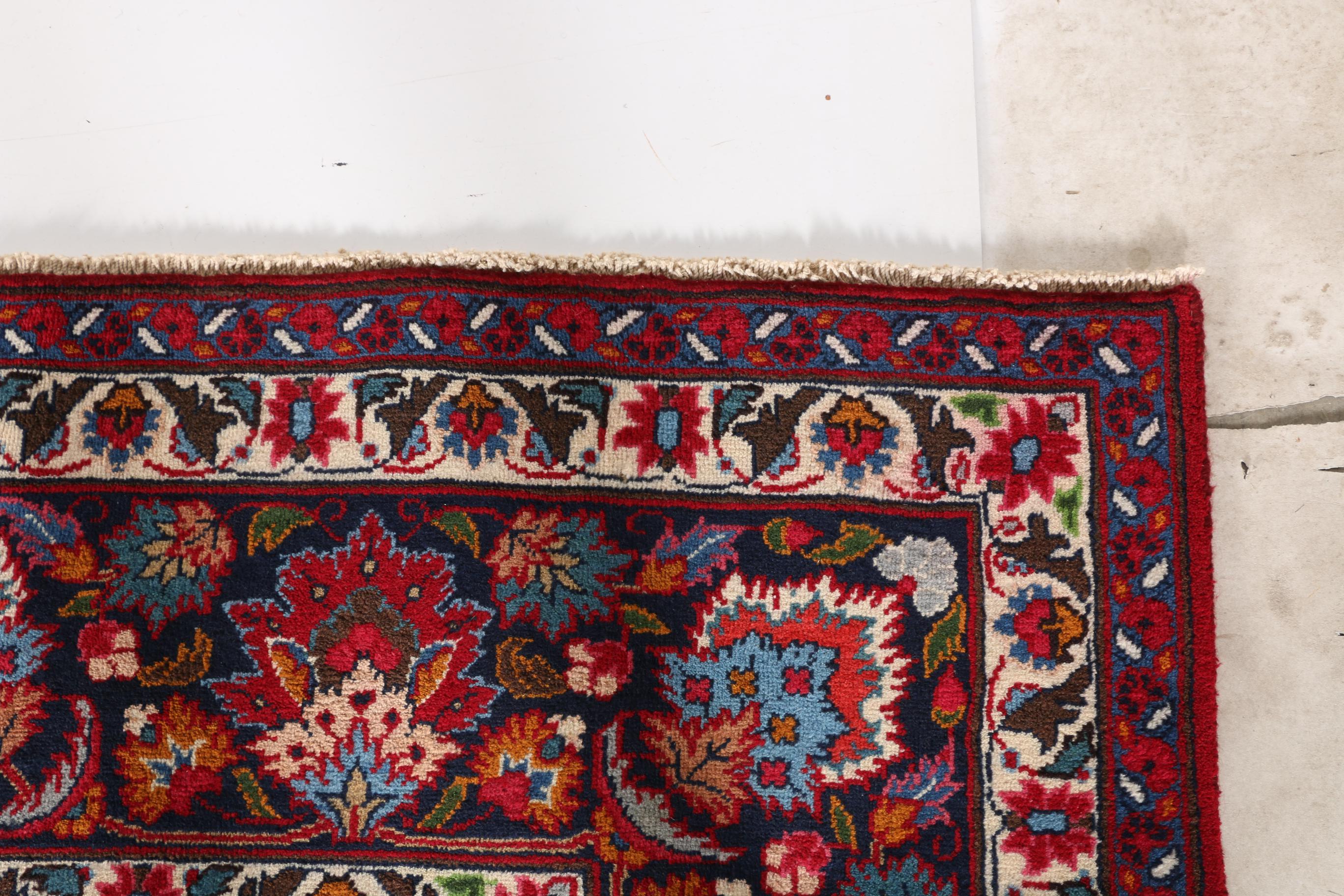 Hand-Knotted Persian Wool Area Rug