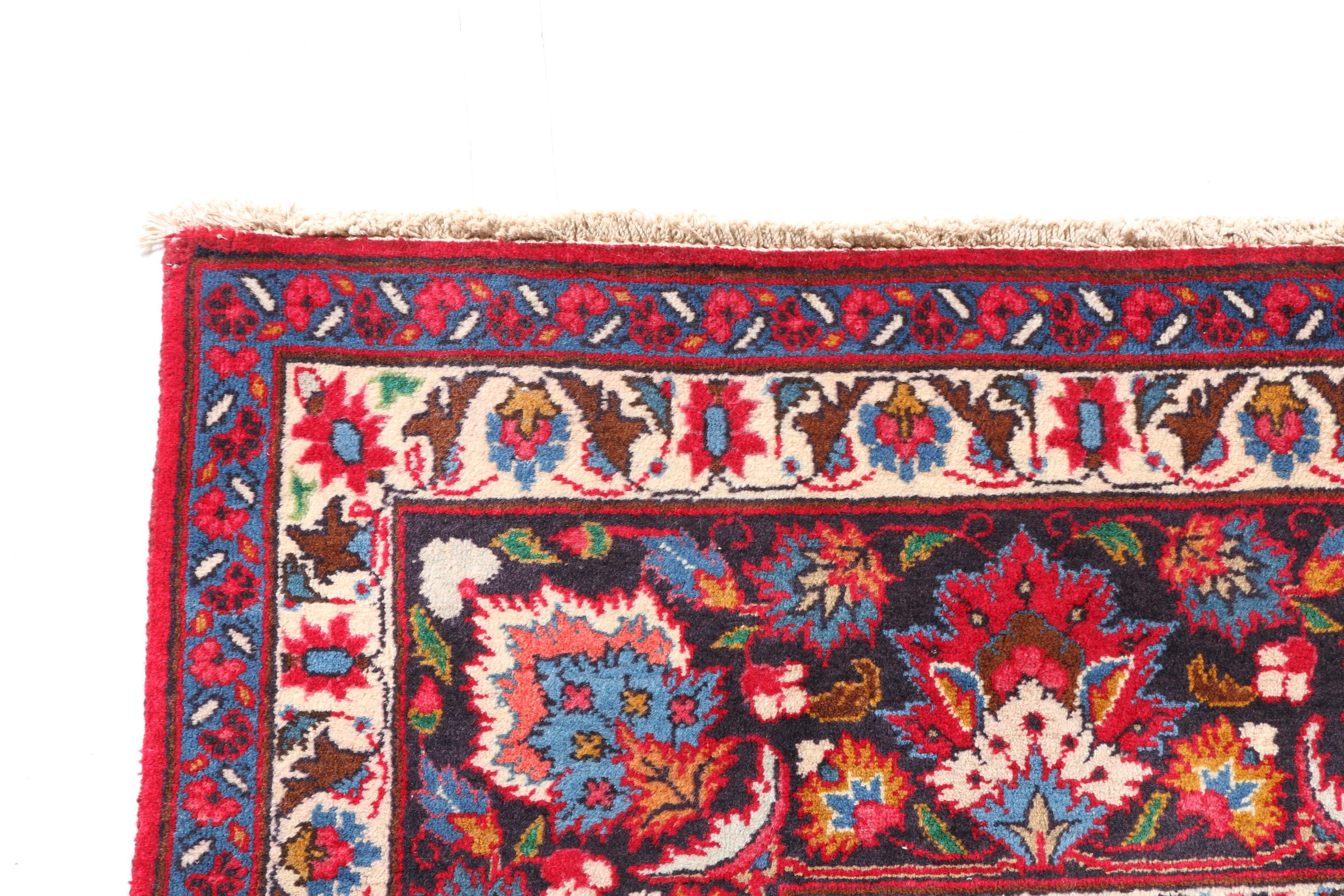 Hand-Knotted Persian Wool Area Rug