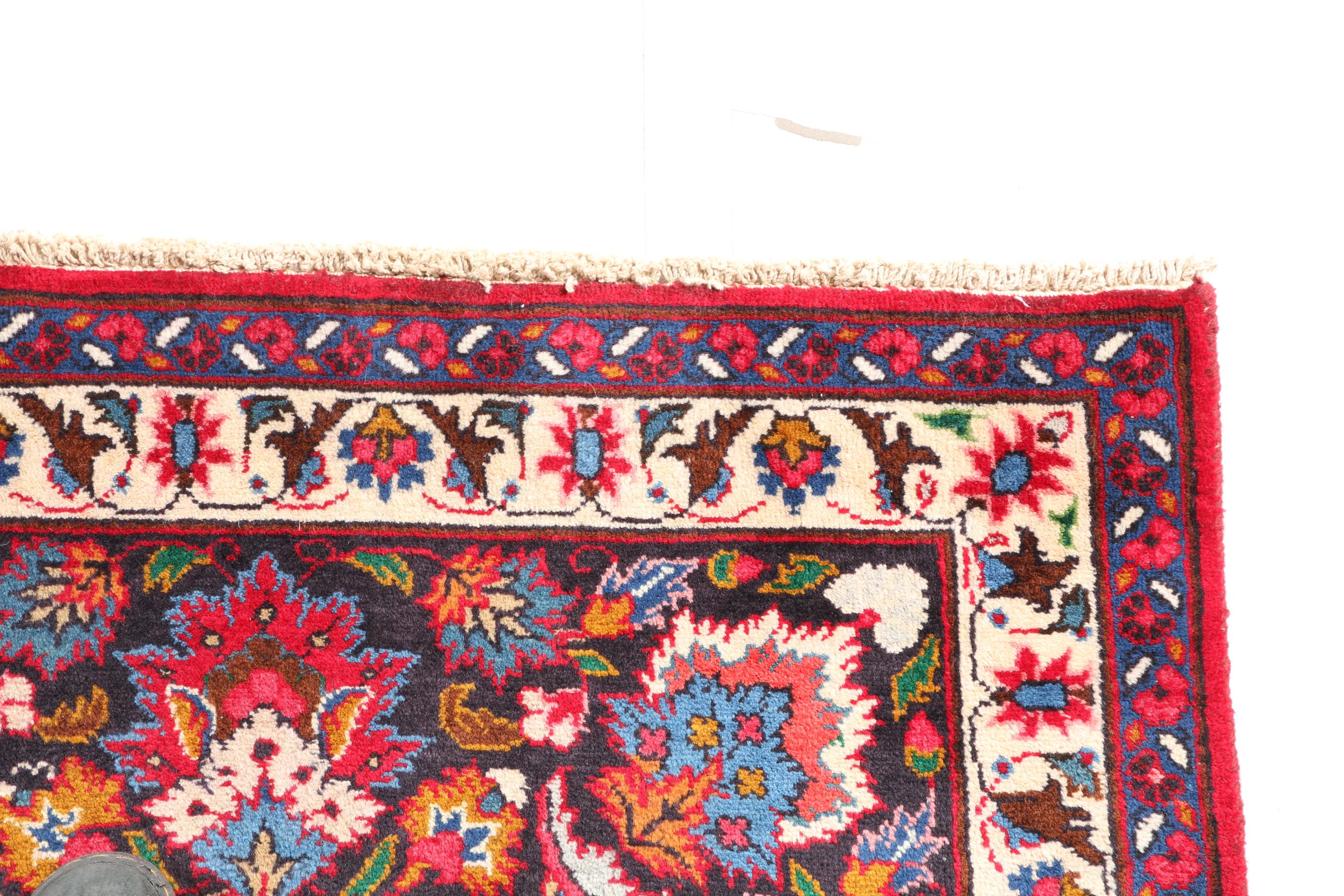 Hand-Knotted Persian Wool Area Rug