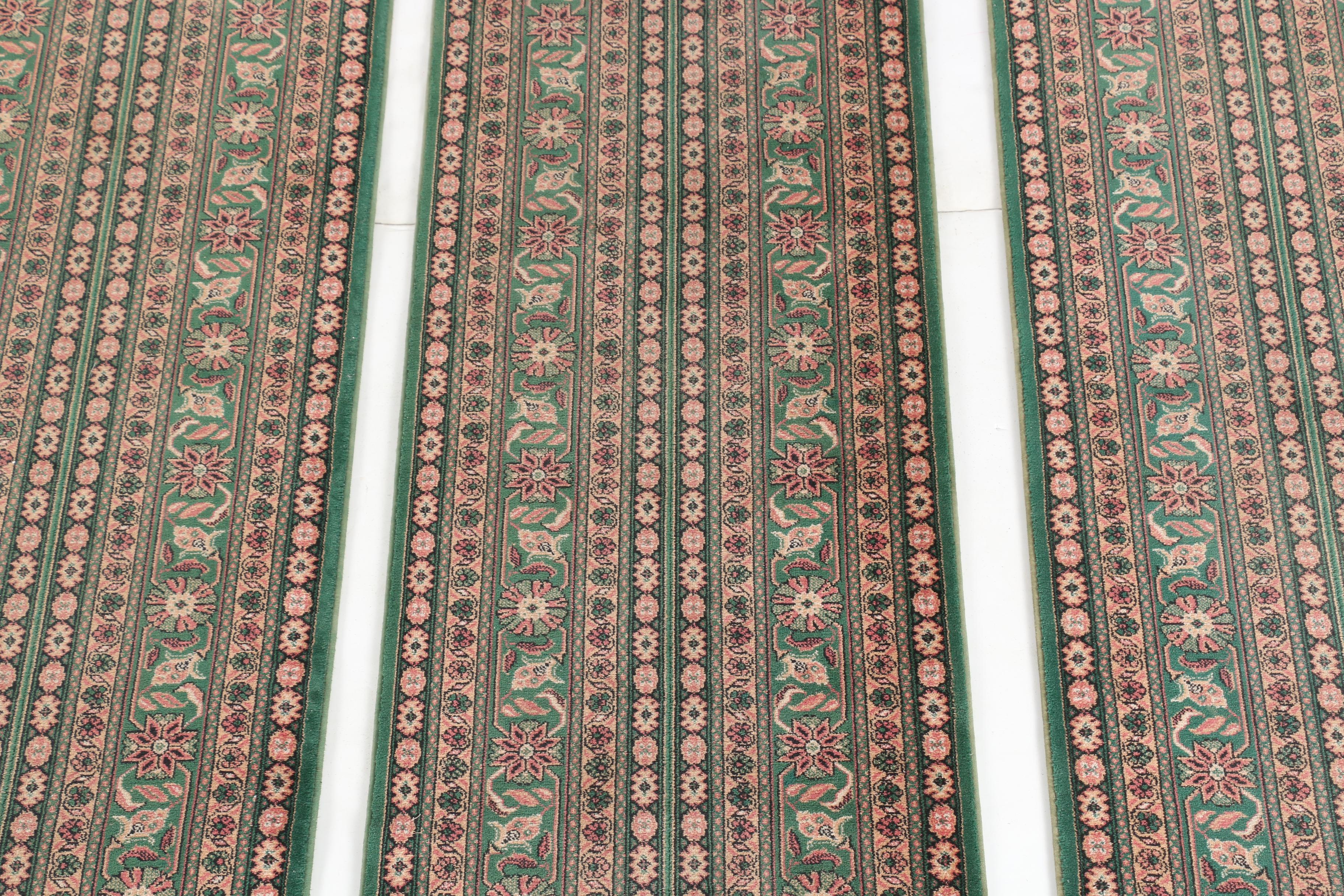 Machine Made Floral Print Carpet Runners