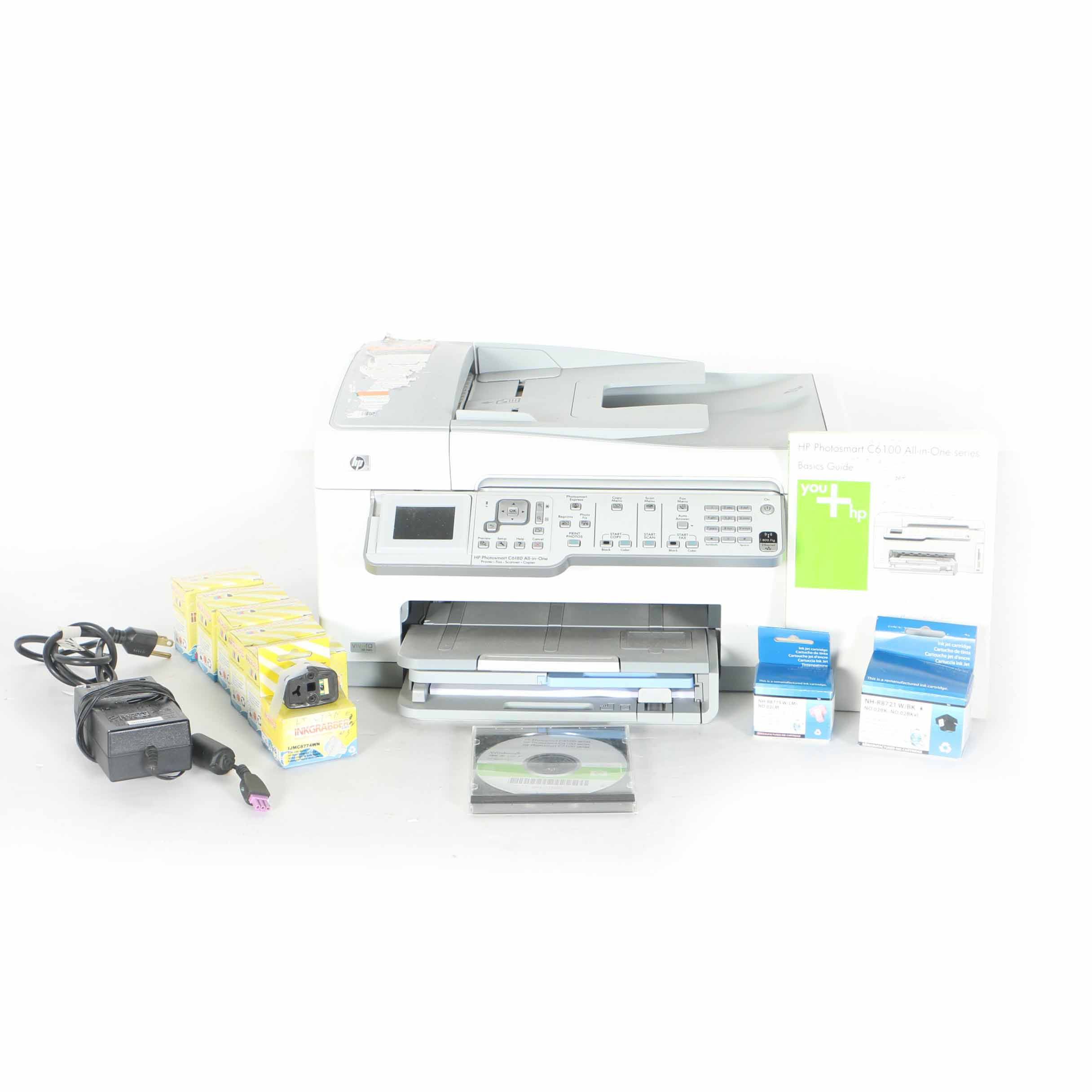 HP C6180 All-in-One Printer with Printer Ink Cartridges