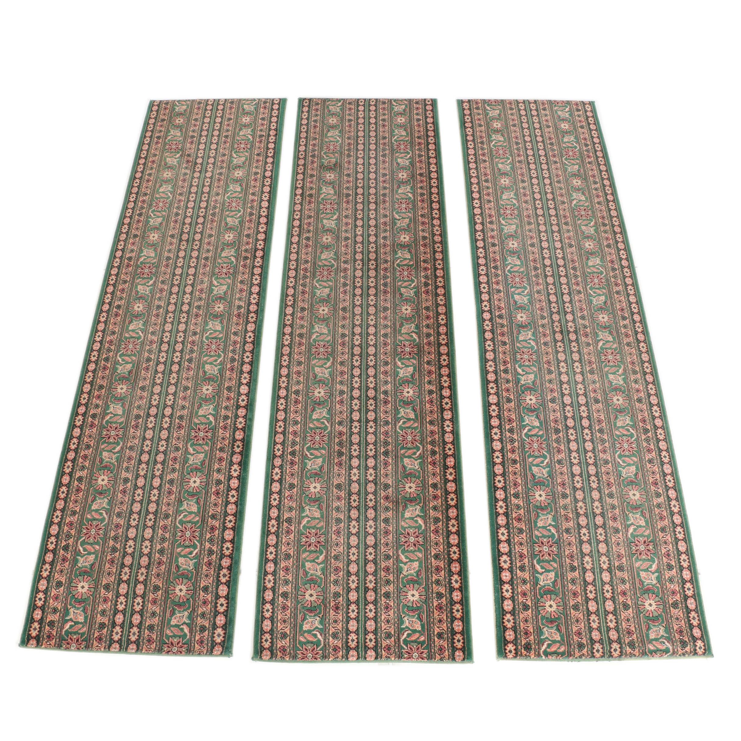Machine Made Floral Print Carpet Runners