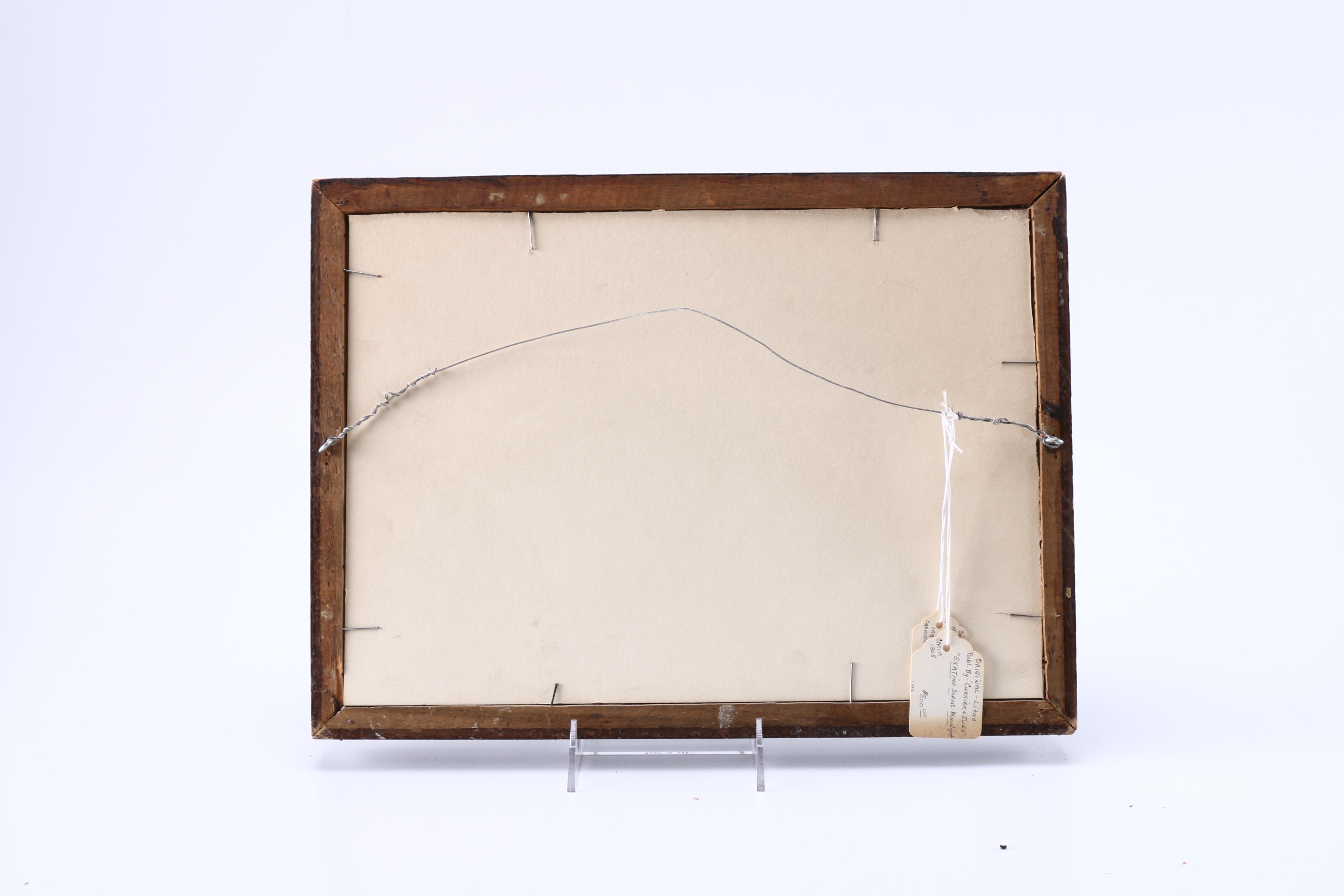 Currier & Ives Lithograph "Skating Scene - Moonlight"