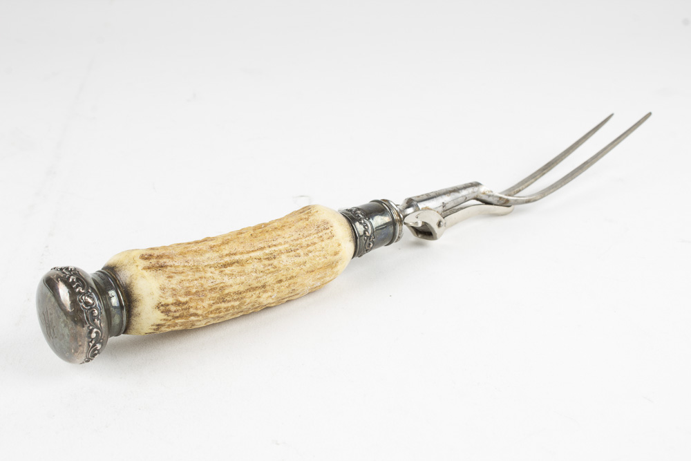 Antler Handled Monogrammed Meat Carving Tools