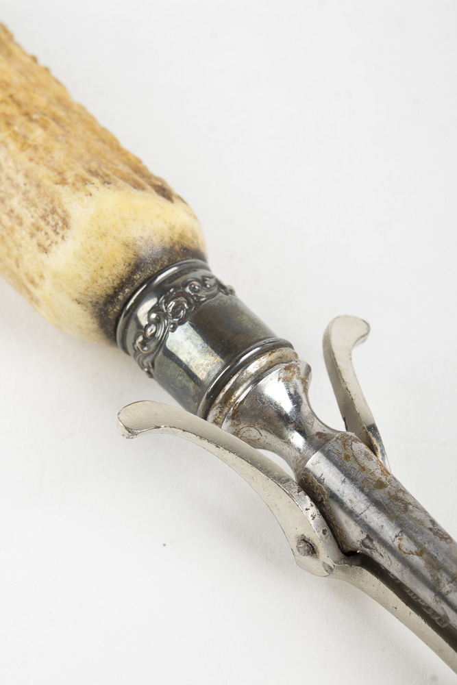 Antler Handled Monogrammed Meat Carving Tools