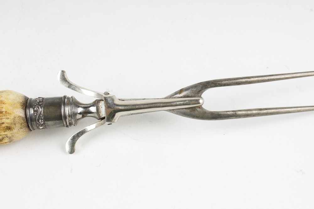 Antler Handled Monogrammed Meat Carving Tools