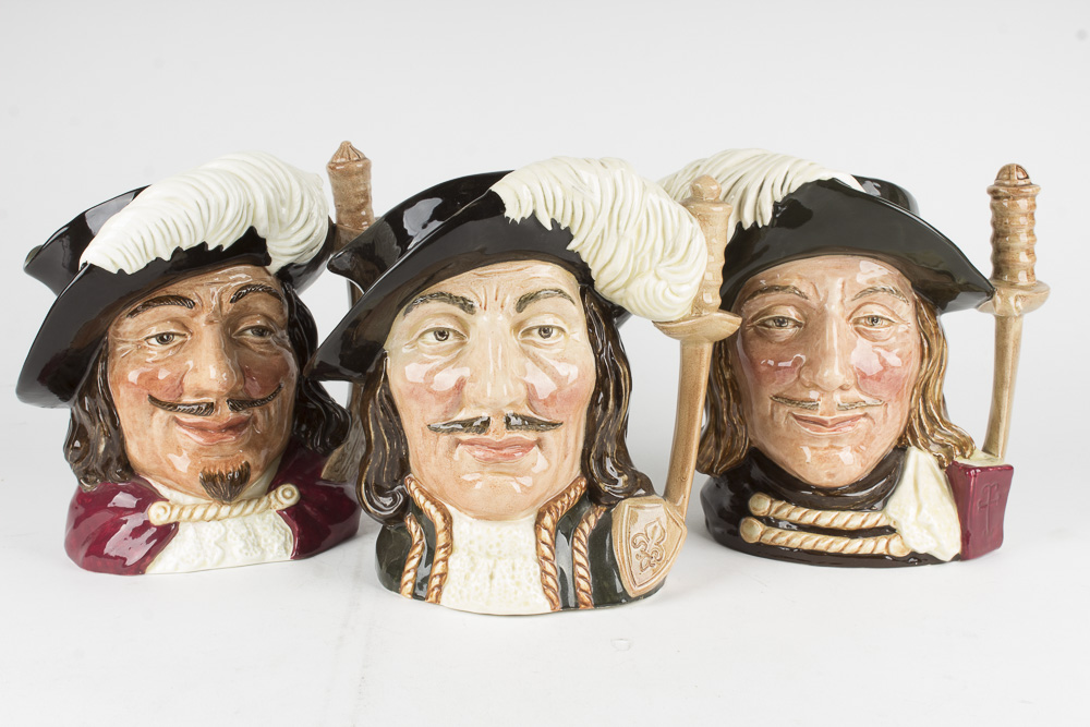Royal Doulton "'Three Musketeers'' Character Jugs