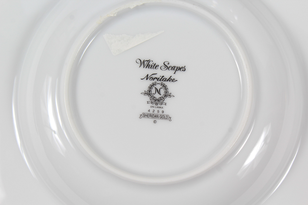 Noritake "White Scapes" Dinner Service for Eight