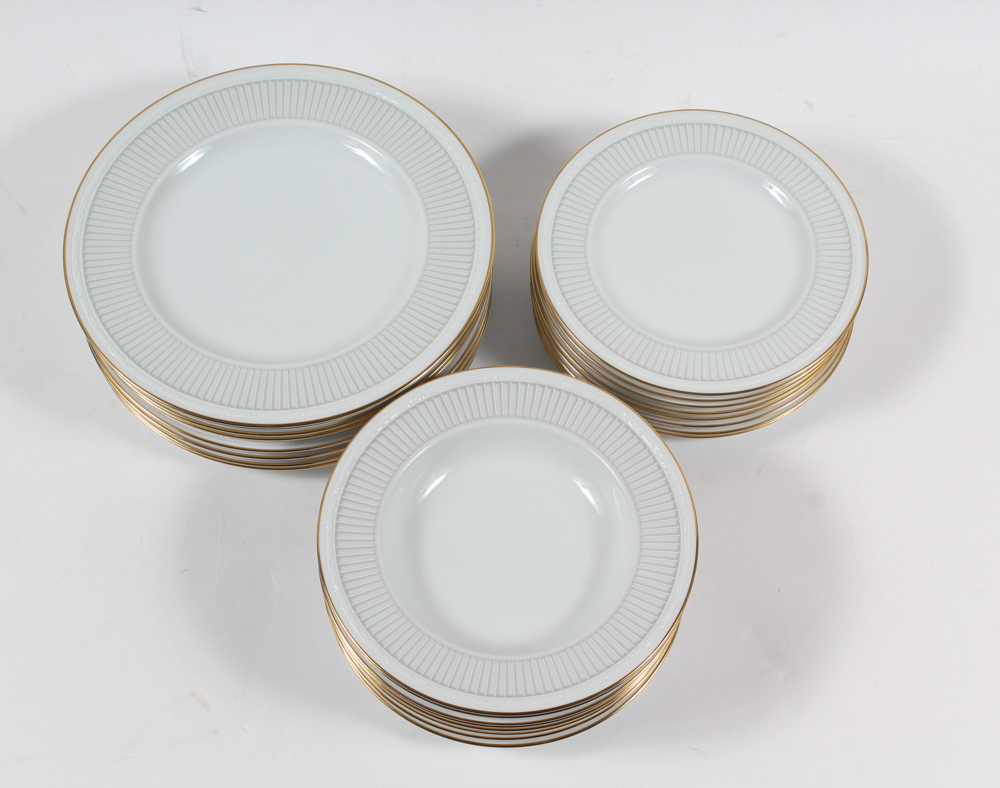 Noritake "White Scapes" Dinner Service for Eight