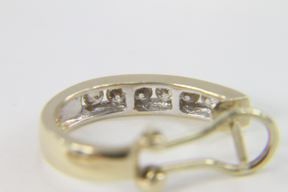 14K Yellow Gold and Diamond Earrings