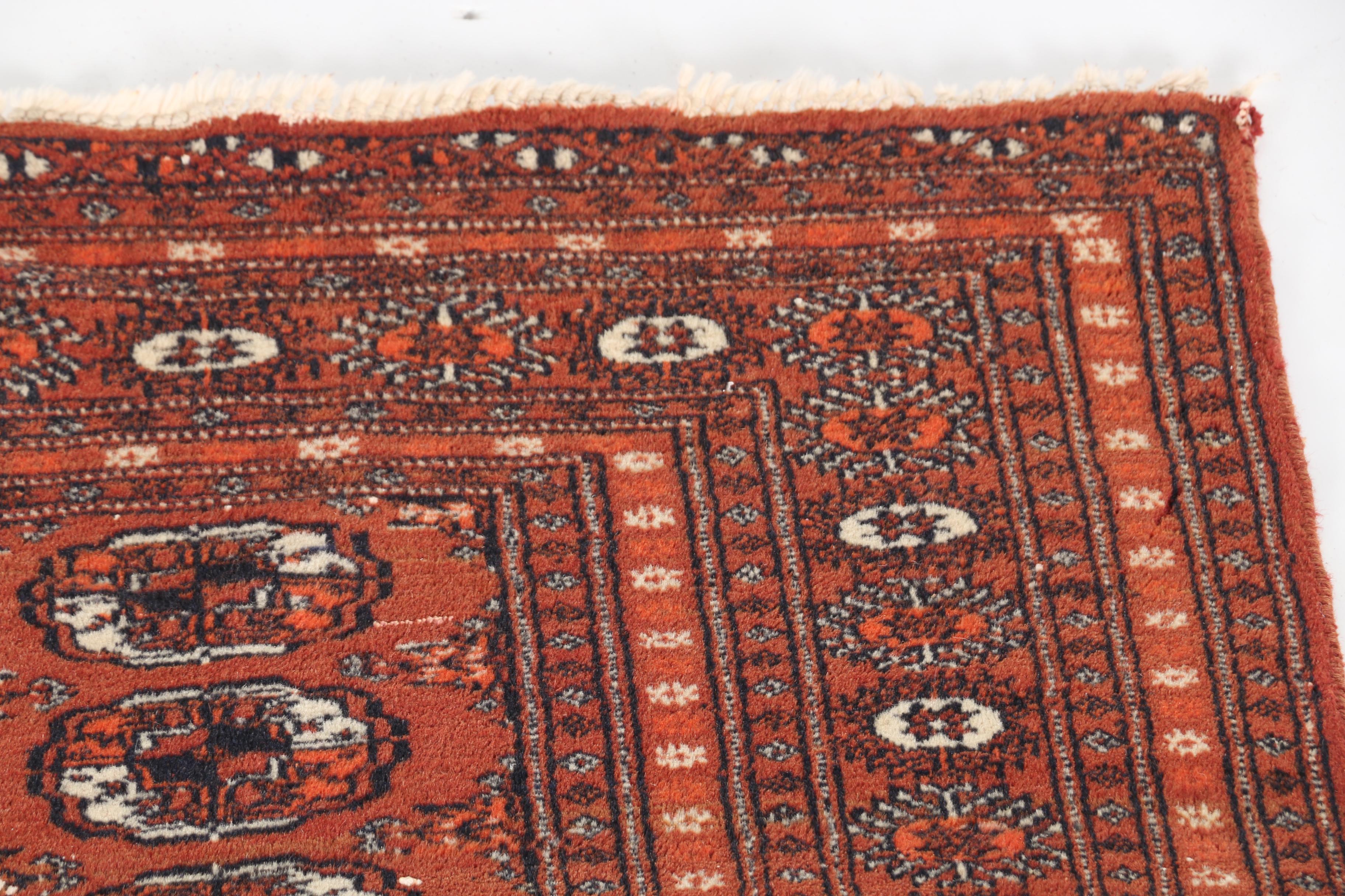 Hand-Knotted Turkmen Bokhara Area Rug