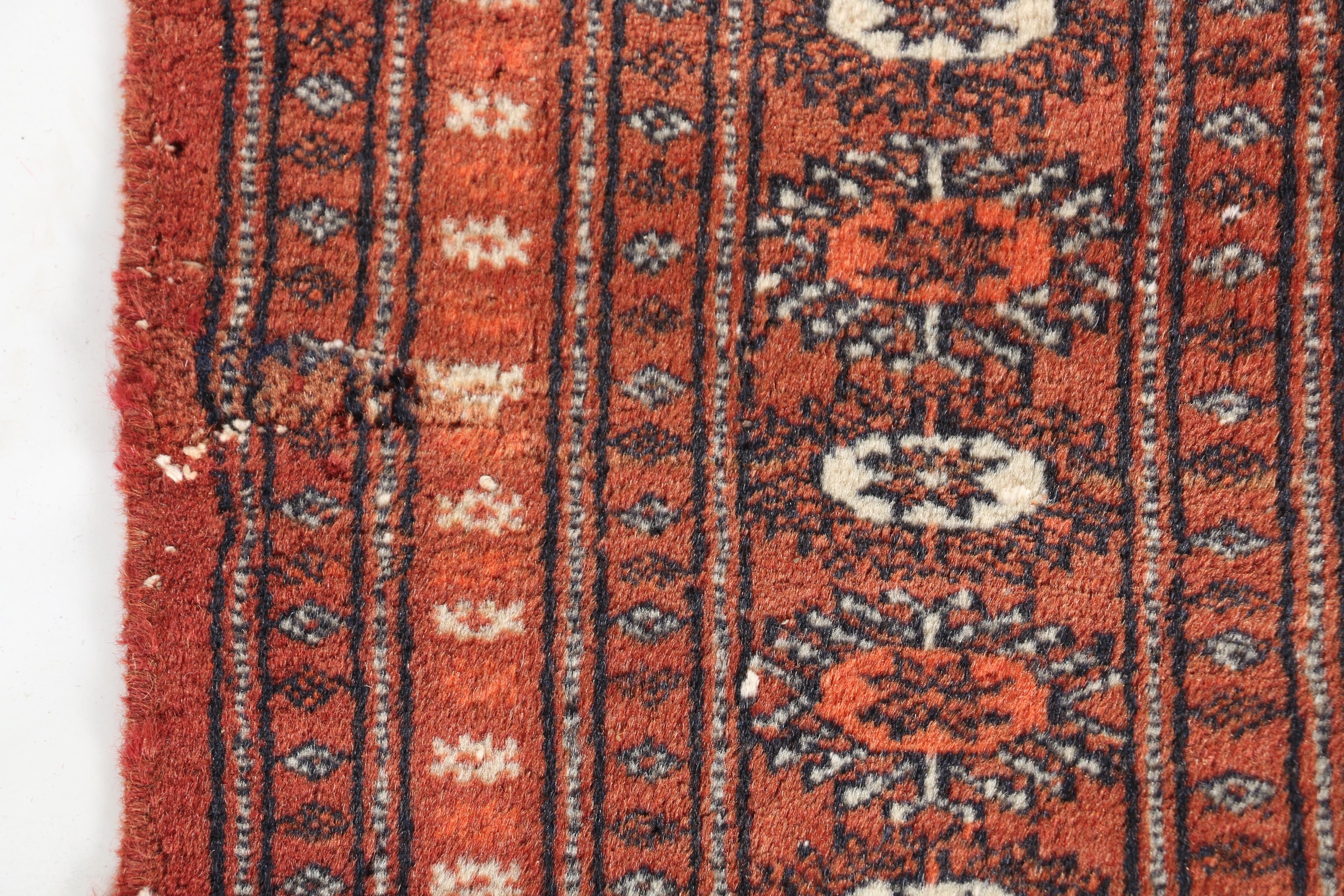 Hand-Knotted Turkmen Bokhara Area Rug
