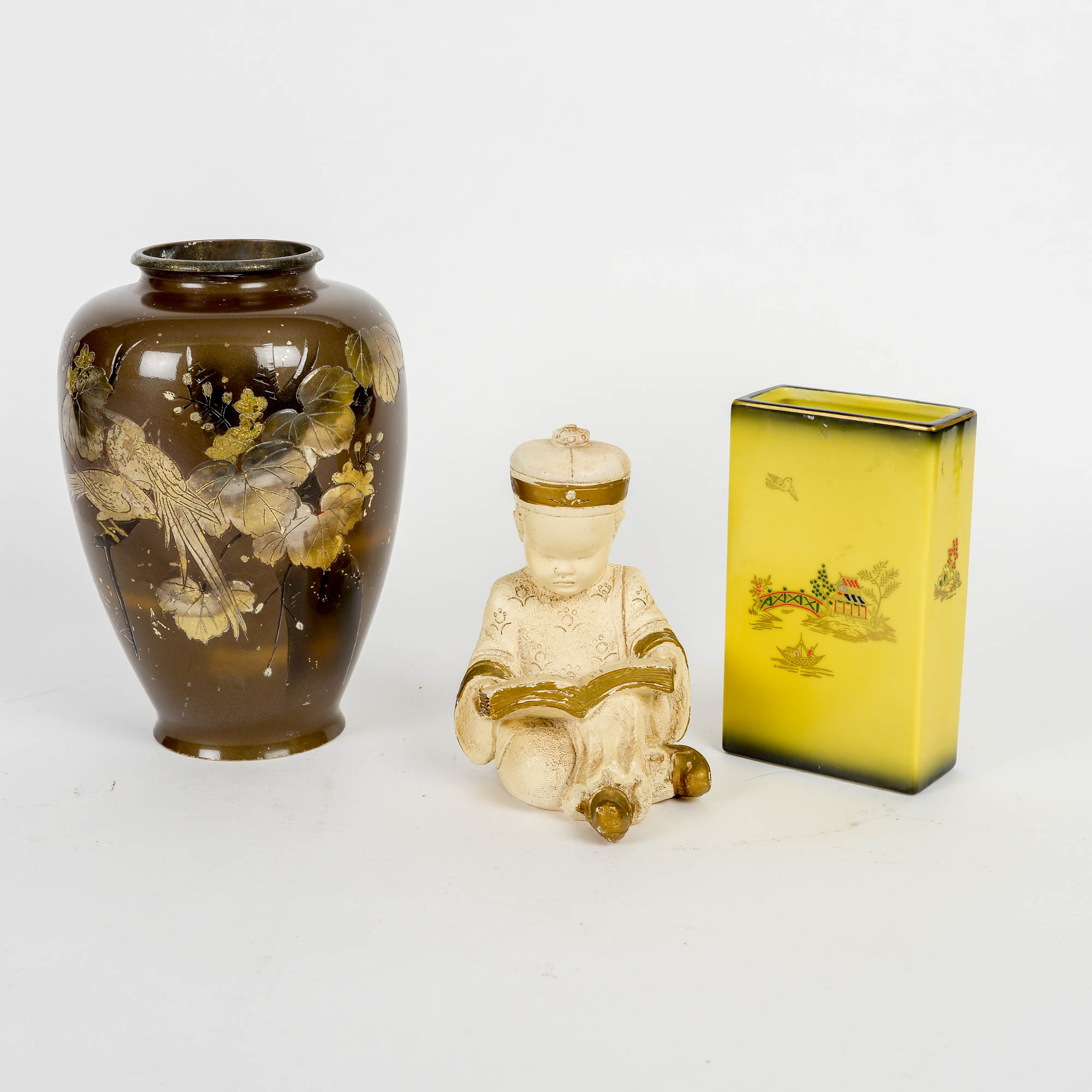 Collection of East Asian Vases and Figurine