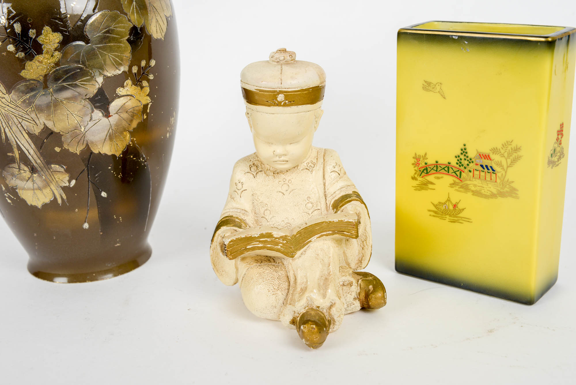 Collection of East Asian Vases and Figurine