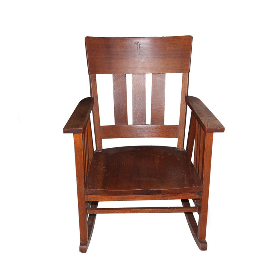 Early 20th Century Mission Oak Rocking Chair