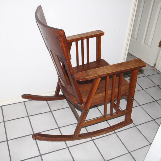 Early 20th Century Mission Oak Rocking Chair