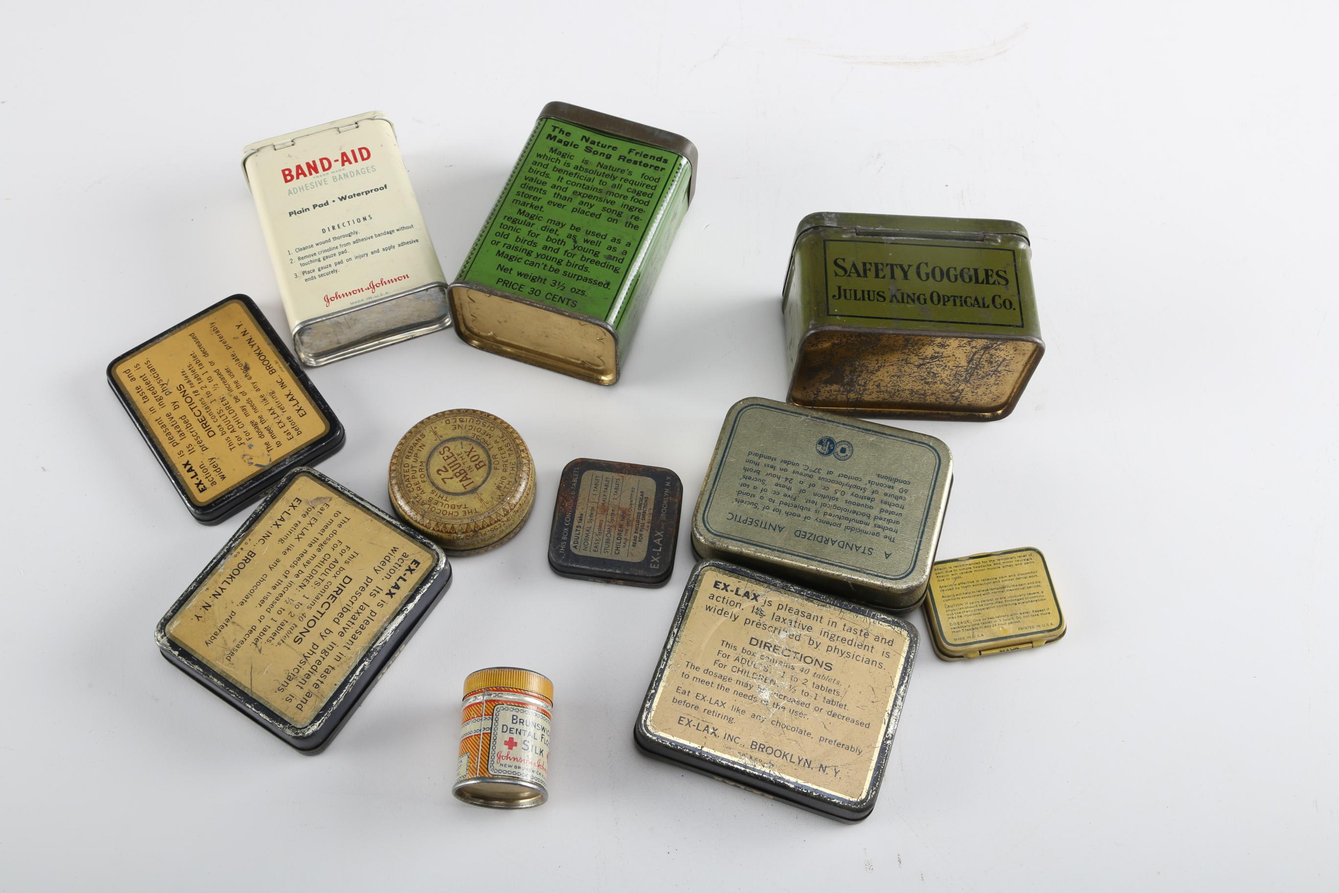 Antique Apothecary and Medical Tins