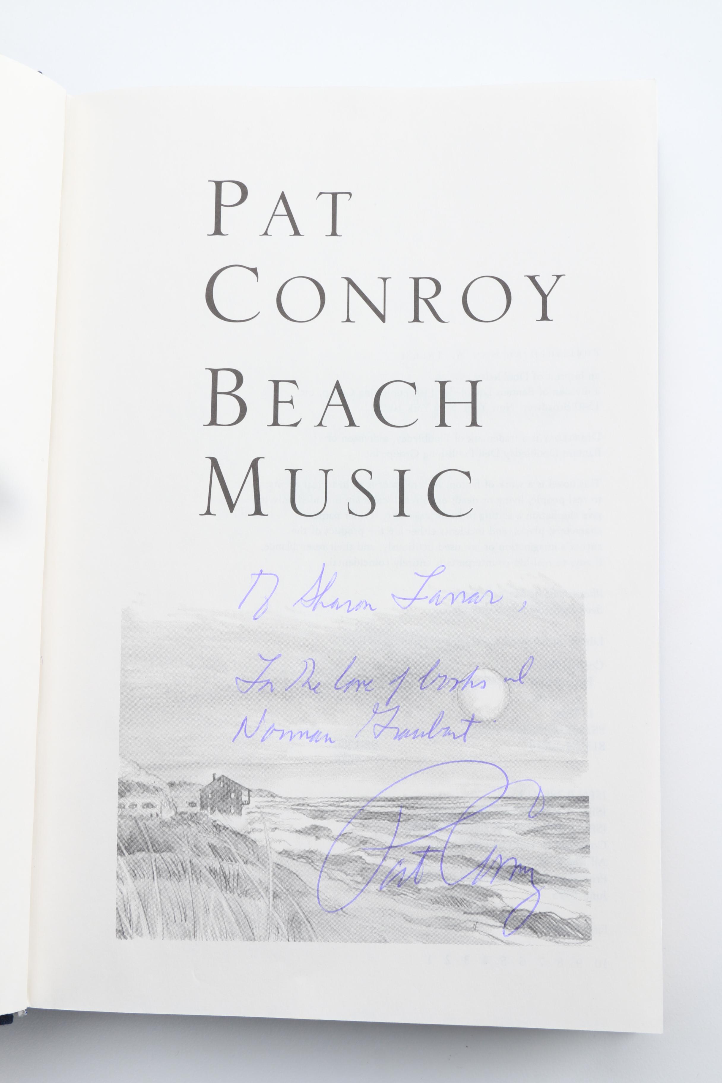 Signed "Beach Music" First Edition Book By Pat Conroy