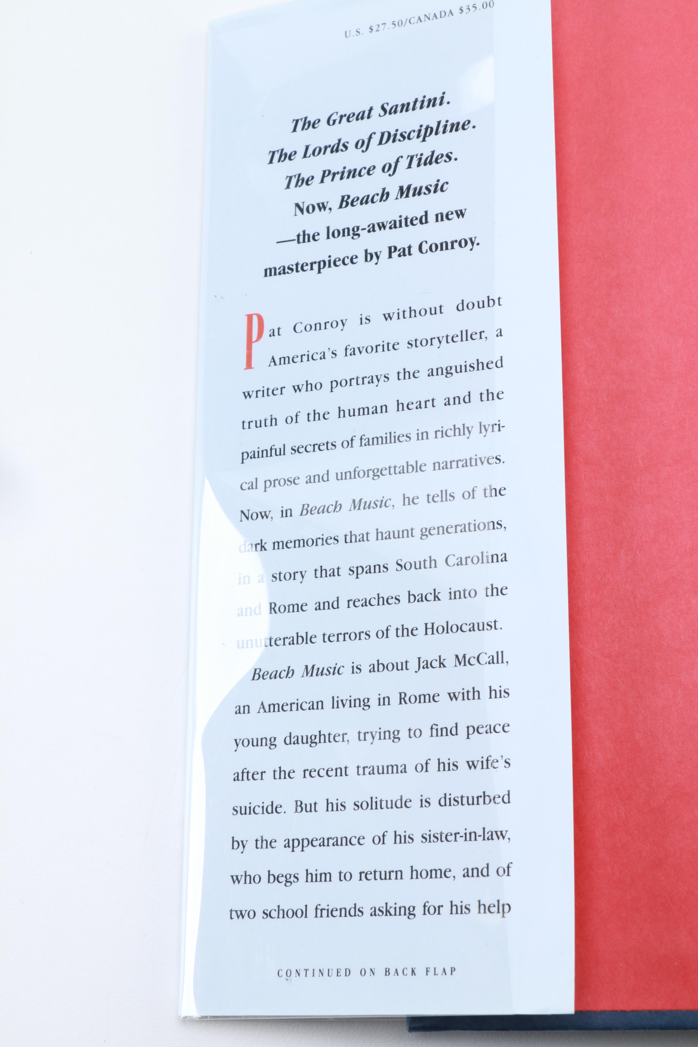 Signed "Beach Music" First Edition Book By Pat Conroy