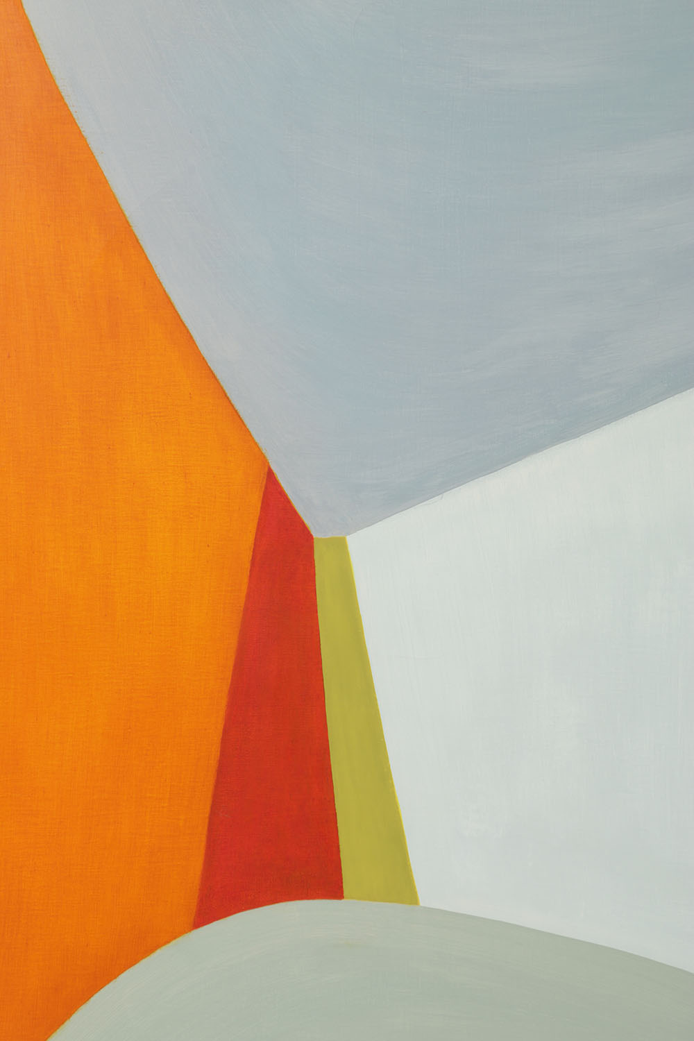 Beth Hertz 1973 Monumental Oil Painting "Blue Beacon II-Line Storm"