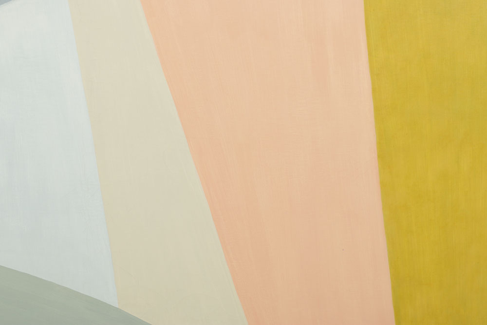 Beth Hertz 1973 Monumental Oil Painting "Blue Beacon II-Line Storm"