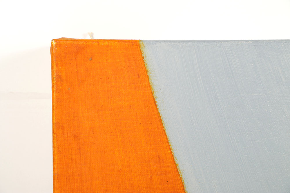 Beth Hertz 1973 Monumental Oil Painting "Blue Beacon II-Line Storm"