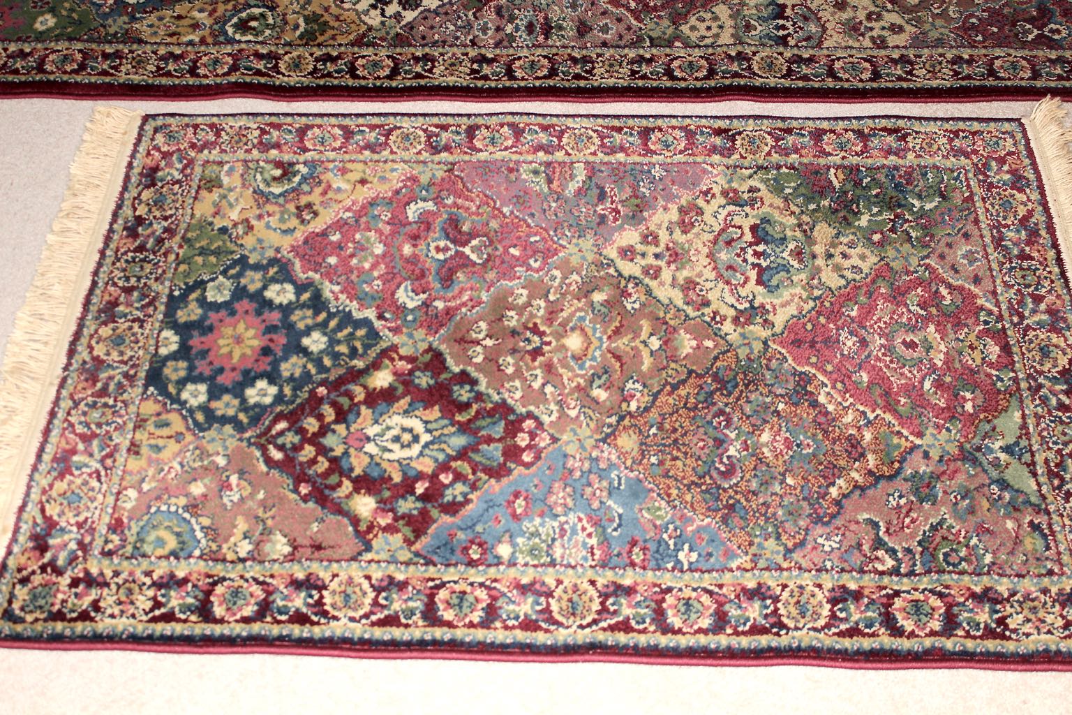 Amira "Calypso Burgundy" Machine Made Olefin Carpet Runner and Accent Rugs