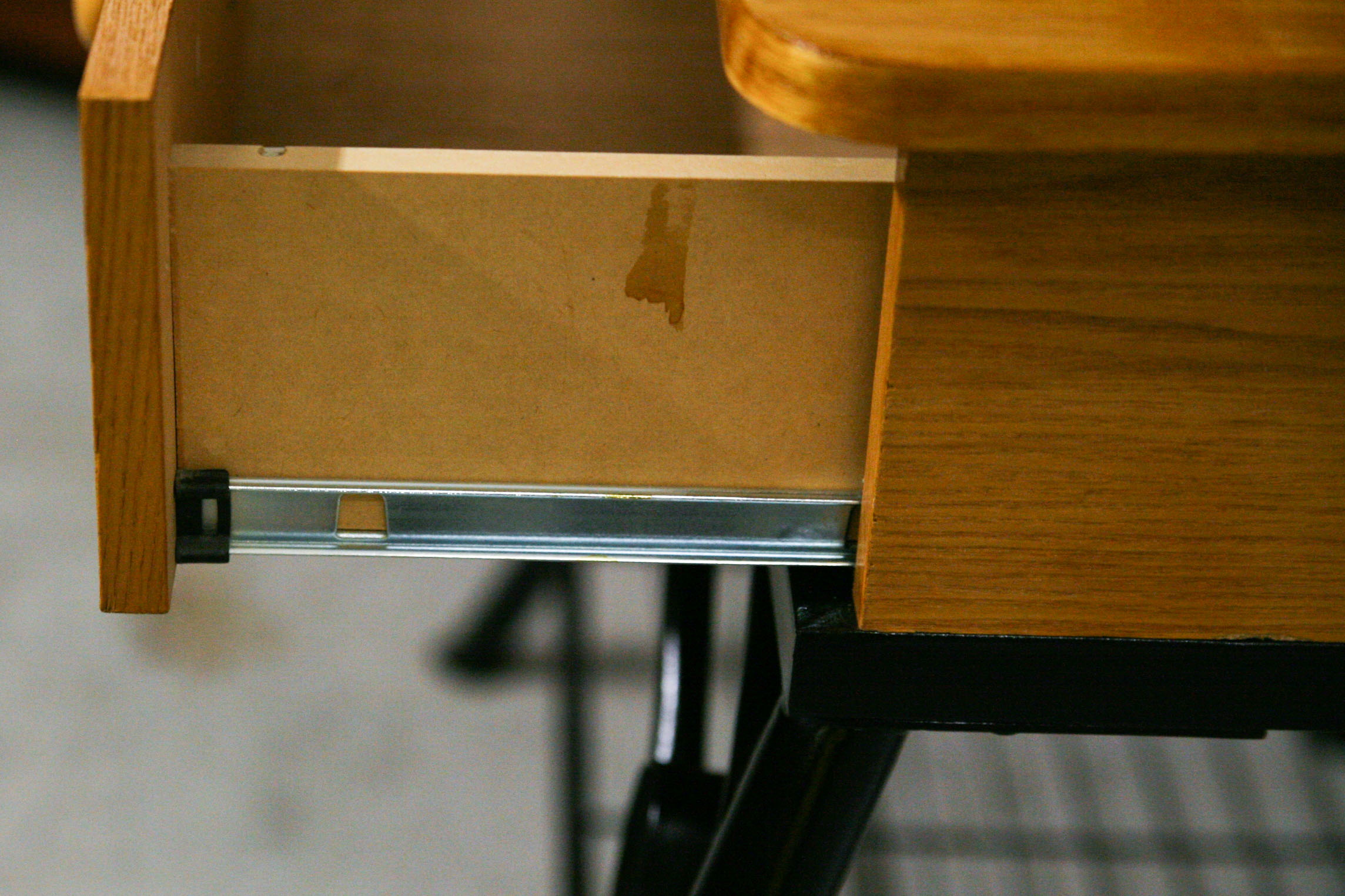 Contemporary Wood and Metal Baker's Rack