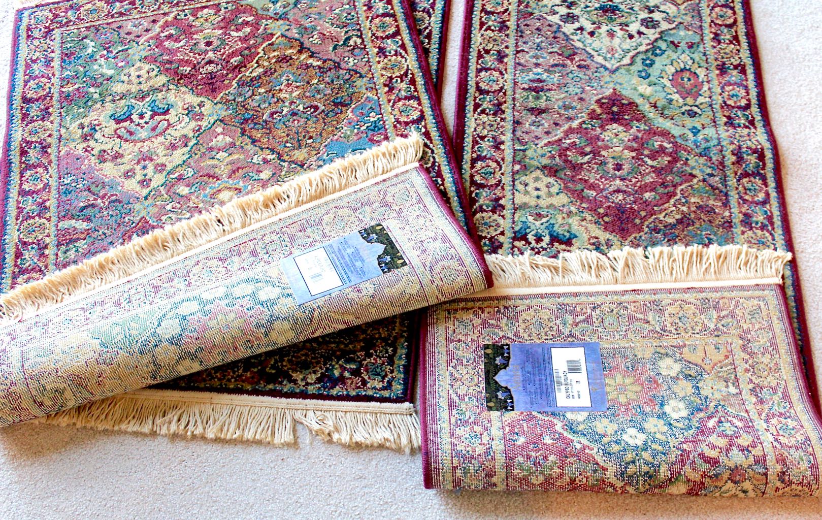 Amira "Calypso Burgundy" Machine Made Olefin Carpet Runner and Accent Rugs
