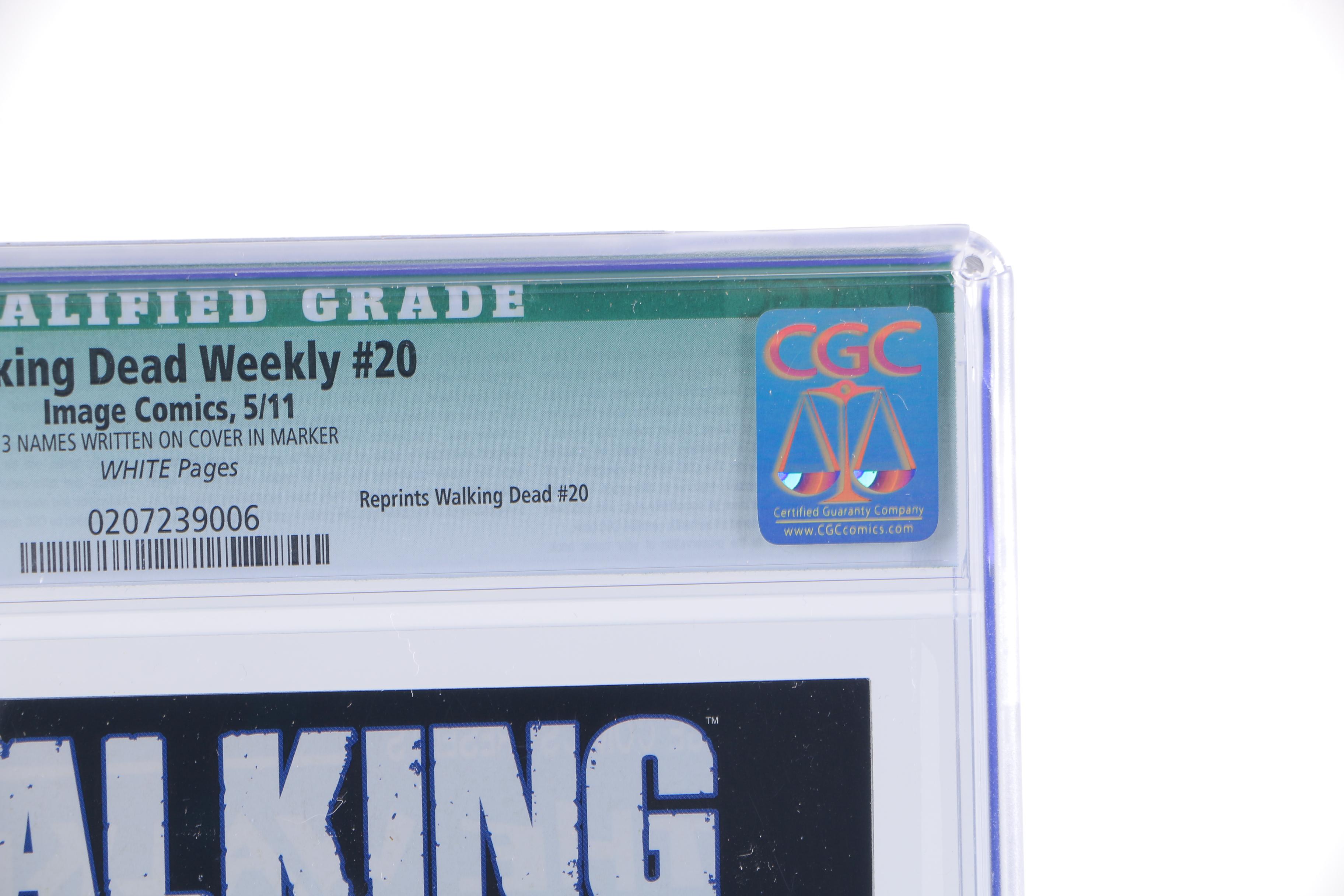 Robert Kirkman Signed and Graded "The Walking Dead" Comic #20