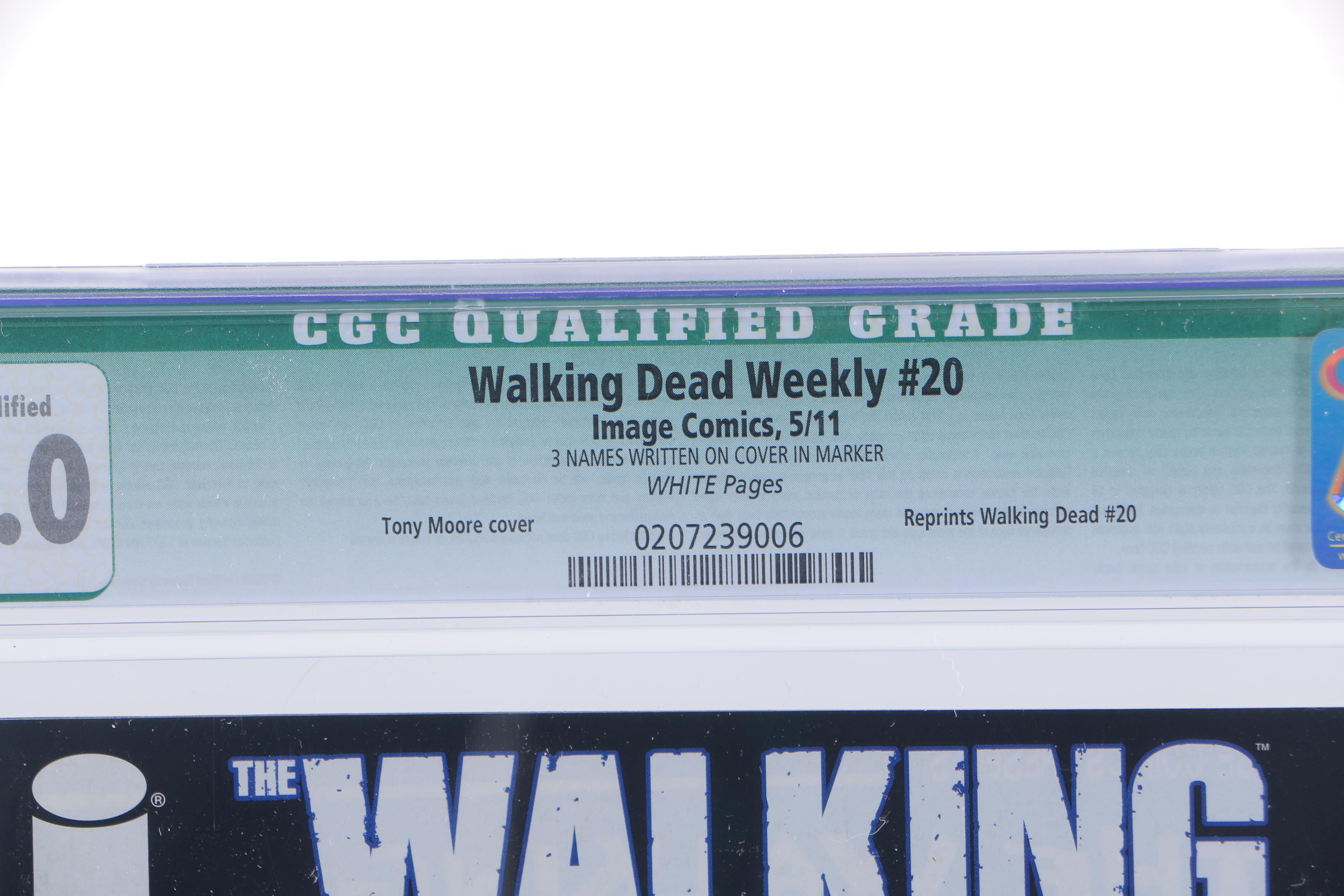Robert Kirkman Signed and Graded "The Walking Dead" Comic #20