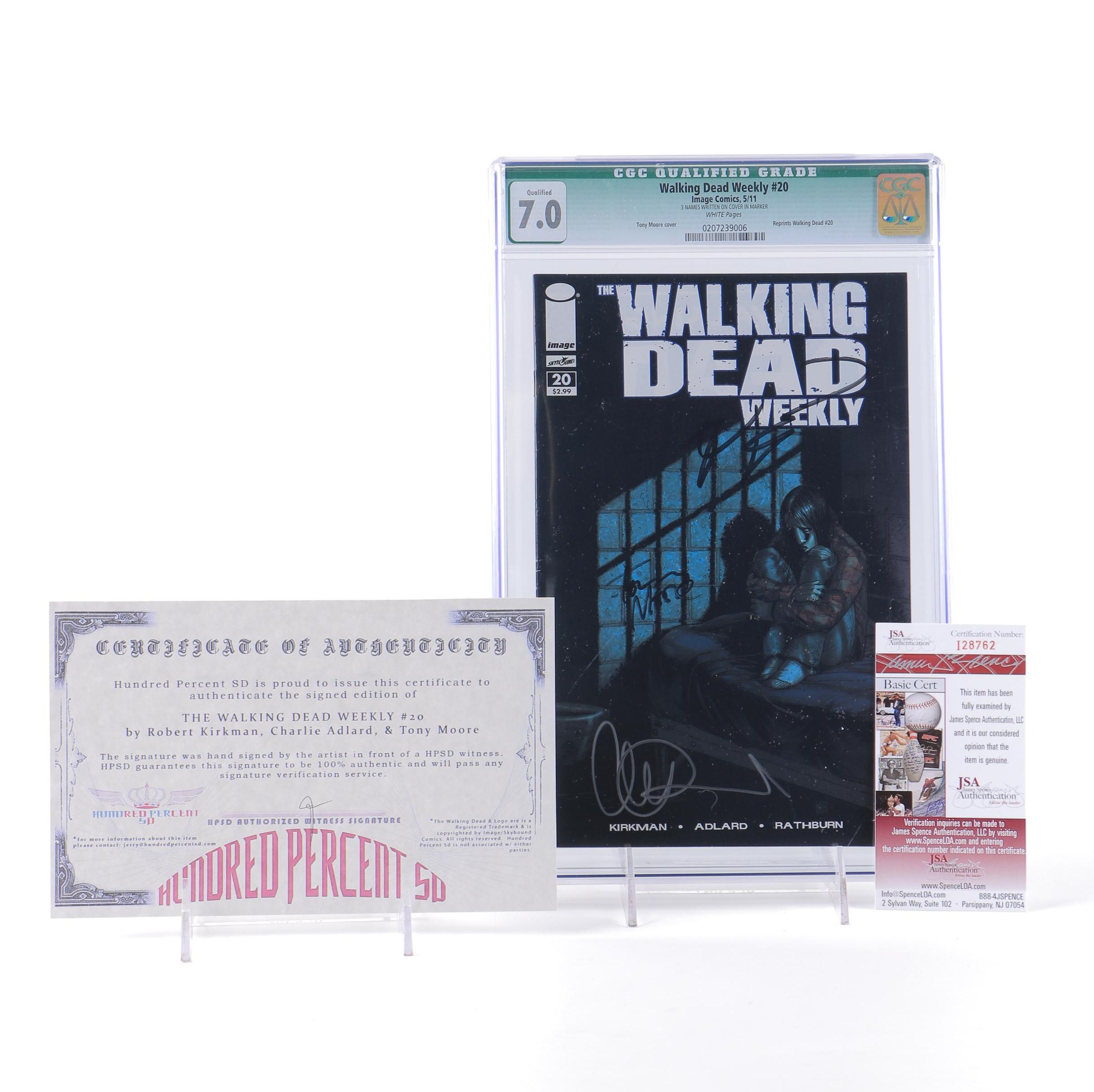 Robert Kirkman Signed and Graded "The Walking Dead" Comic #20