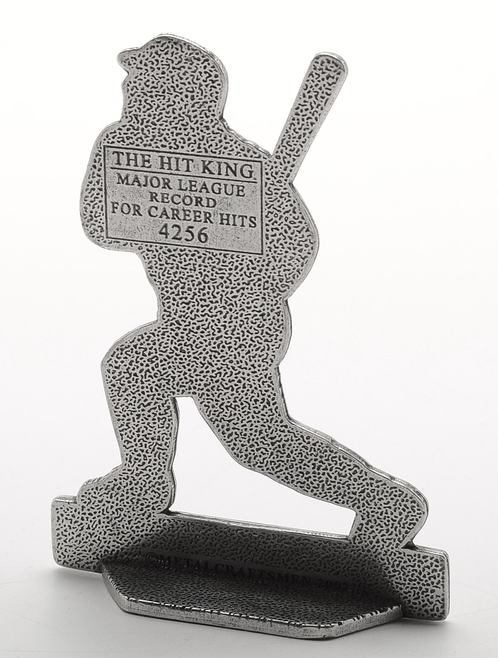 1969 Pete Rose Baseball Card and Pewter Statue